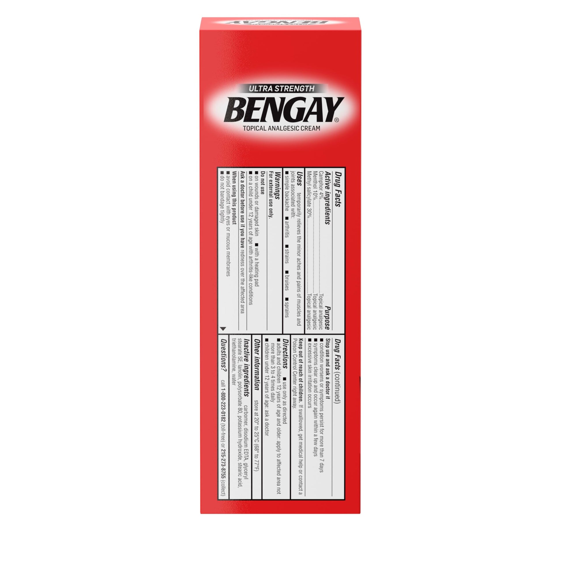Bengay Ultra Strength Topical Pain Relief Cream, Non-Greasy Topical Analgesic for Minor Arthritis, Muscle, Joint and Back Pain, Camphor, Menthol and Methyl Salicylate, 4 OZ Bengay buy supplements canada