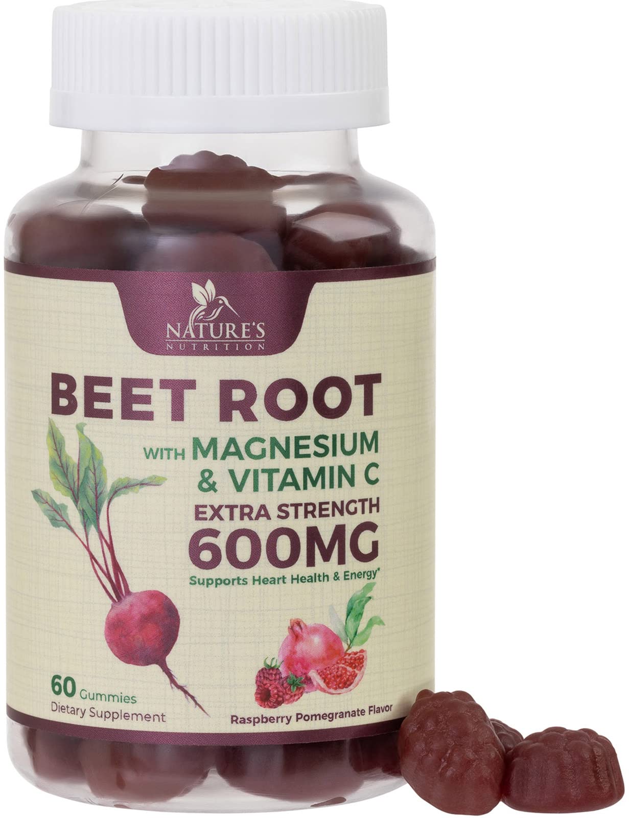 Nature's Nutrition Beet Gummies with Beetroot - Energy & Heart Health Support Nature's Nutrition buy supplements canada