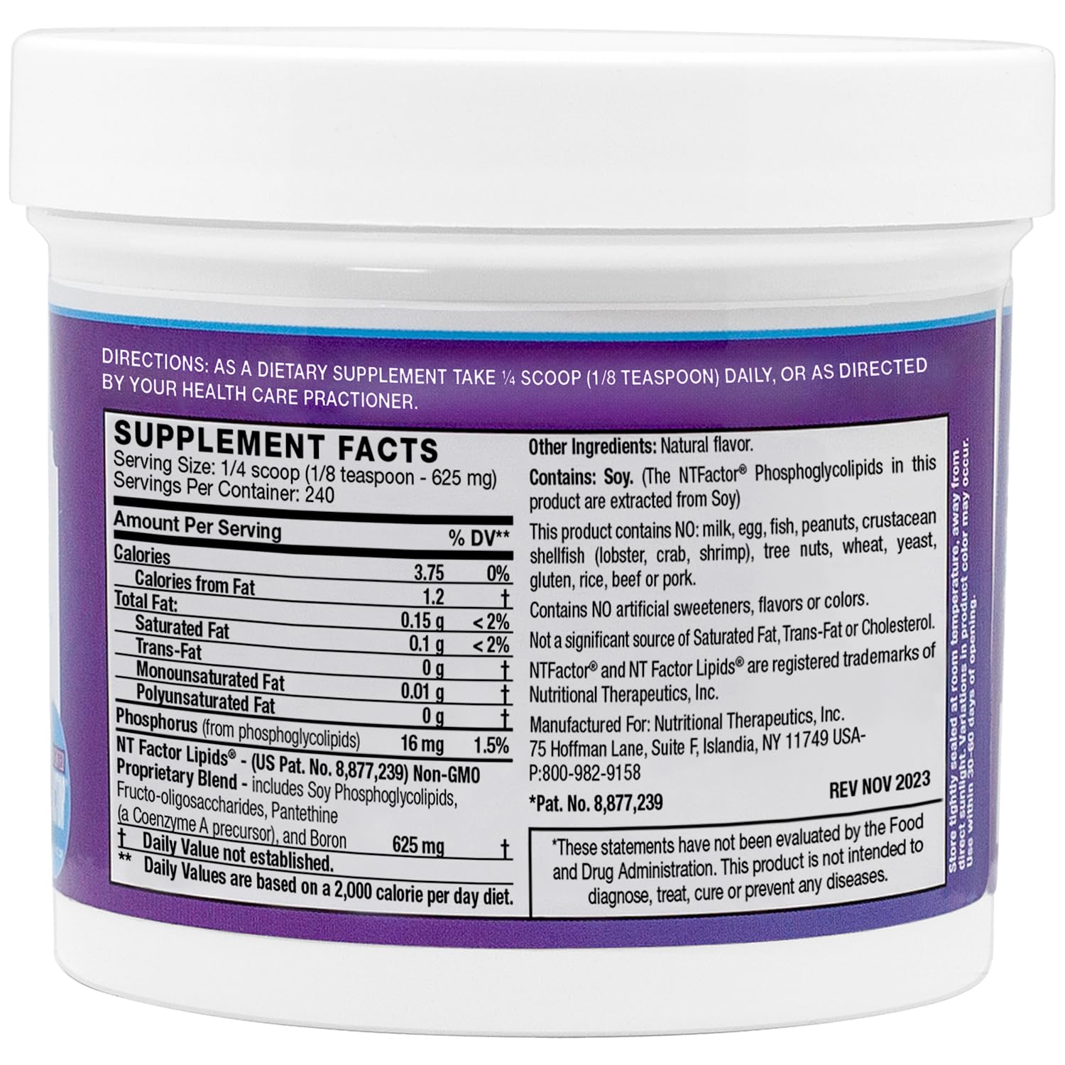 Nutritional Therapeutics NTFactor Lipids Powder, Aging & Cellular Support, 240 Servings Nutritional Therapeutics buy supplements canada