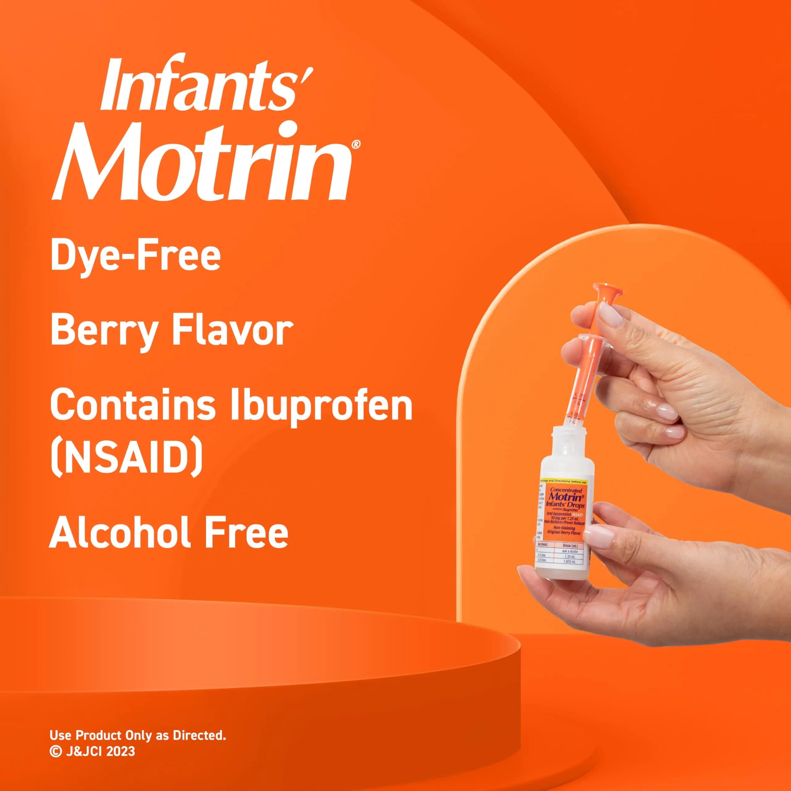 Motrin Infants Infant Ibuprofen Oral Suspension Concentrated Drops, NSAID Fever Reducer & Pain Reliever for Babies, Dye Free, Alcohol-Free, Berry Flavor, Includes Enclosed Syringe, 1 fl. oz Infants' Motrin buy supplements canada