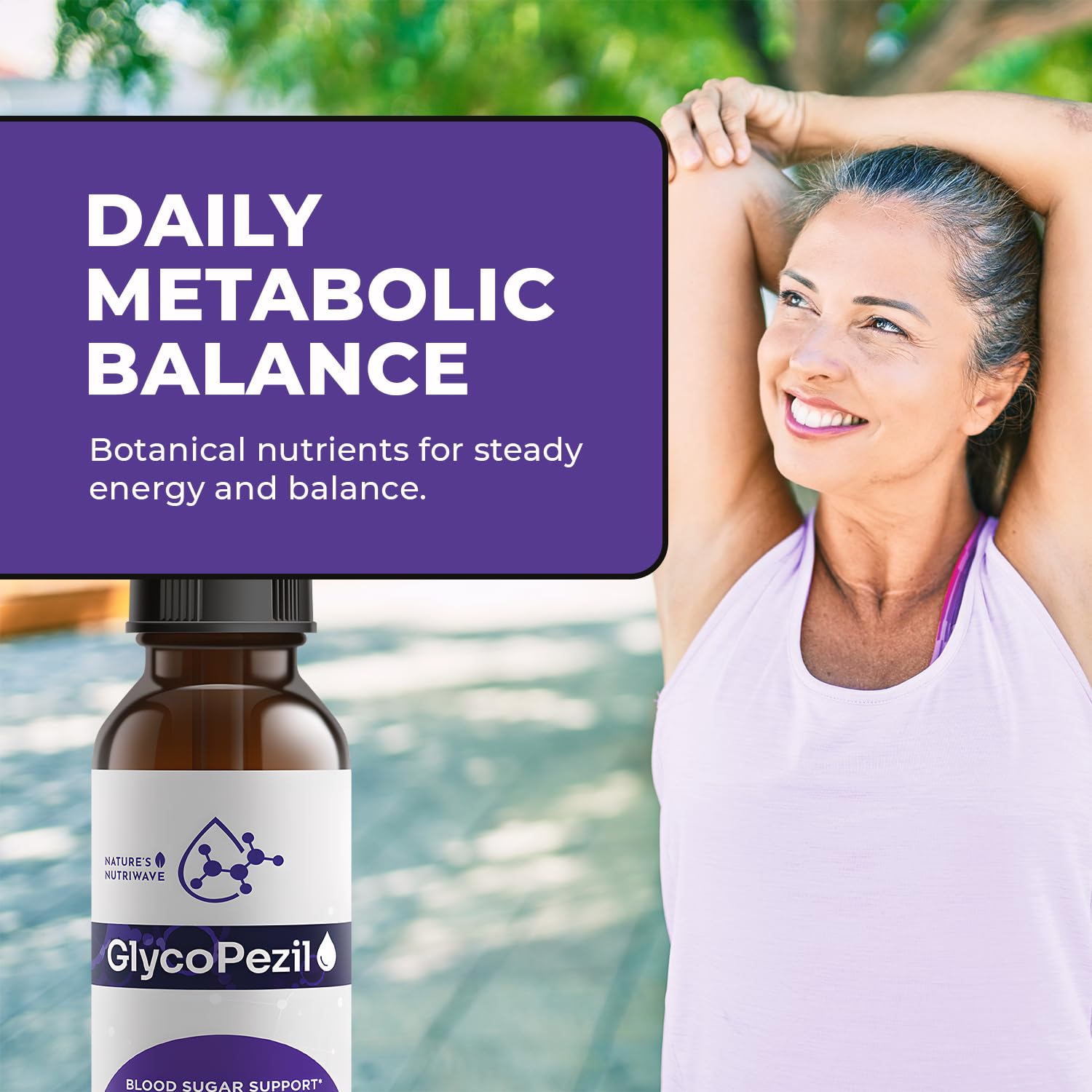 GlycoPezil – Daily Liquid Botanical Supplement with Chromium, Maca Root, Ginseng & Plant Extracts – Clean, Stimulant-Free Formula – GMP-Certifed, Non-GMO, Made in USA - 2 fl oz, 1 Month Supply Nature’s NutriWave buy supplements canada