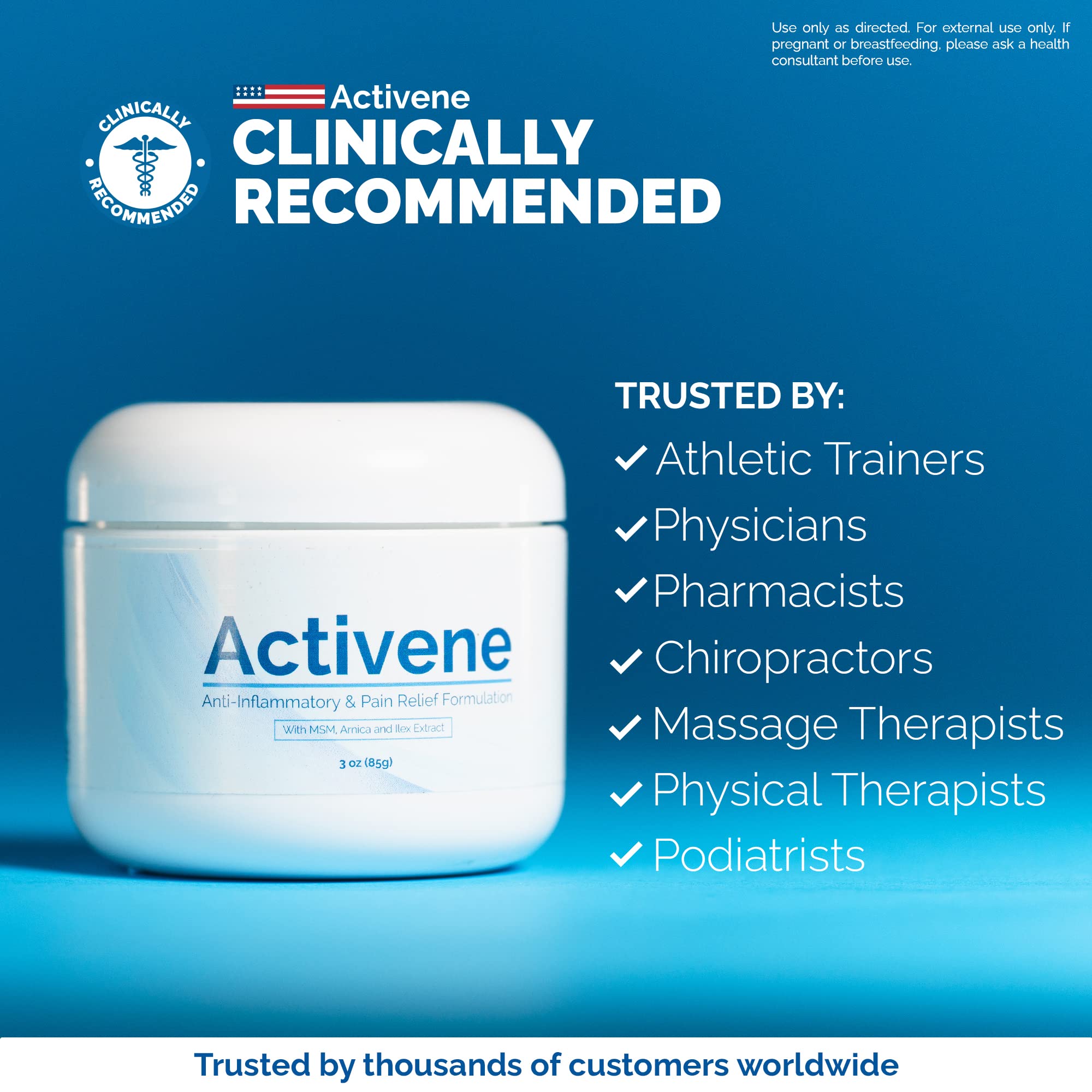 Activene Pain Relief Cream - Anti Inflammatory formulation with Powerful Arnica, Menthol & MSM for Joints, Tendons & Muscles. Chosen by Sufferers of Arthritis, Knee, Shoulder, Neck, Back & Other Pains Activene buy supplements canada