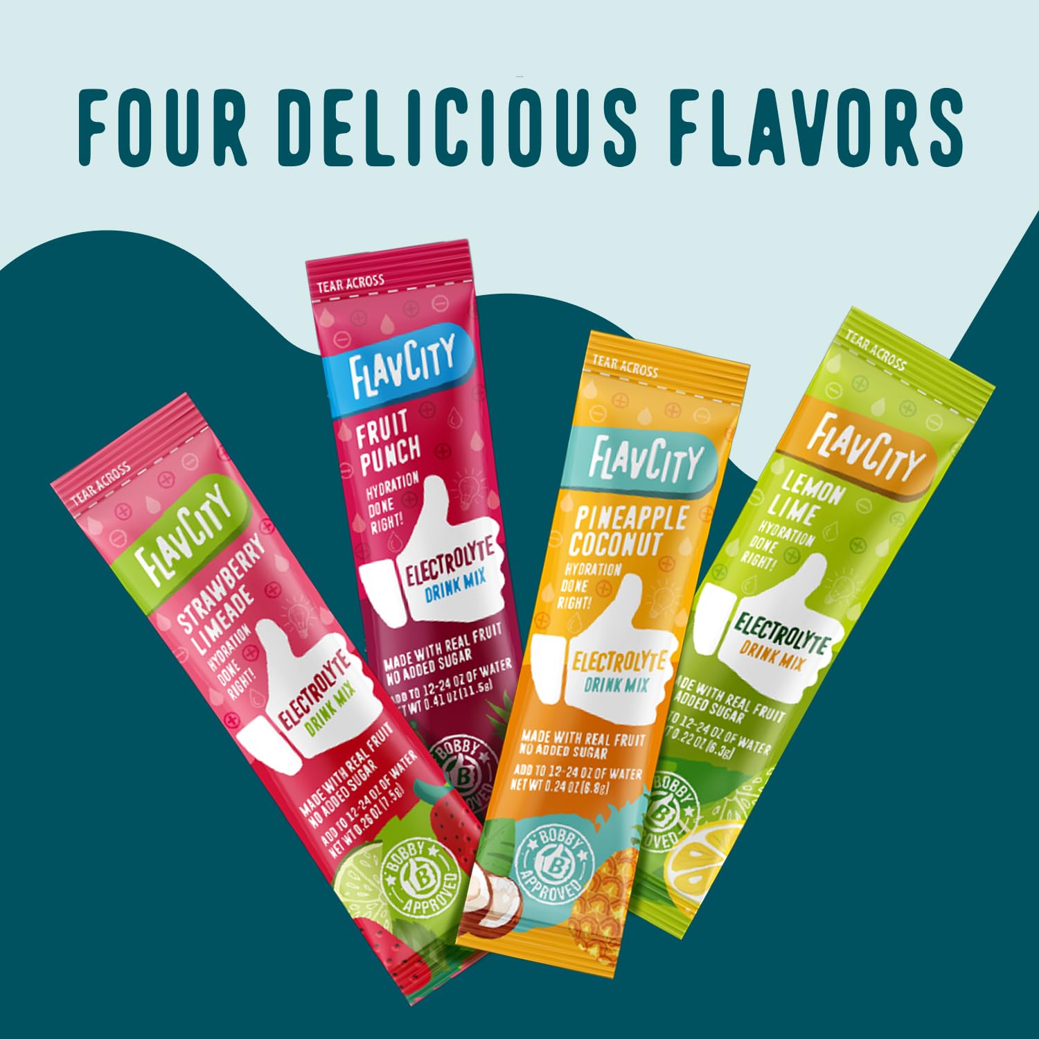FlavCity Electrolytes Powder Packets - 28 Hydration Packets, Variety Pack - No Added Sugar - Hydration Powder with Real Fruit & Unrefined Sea Salt FlavCity buy supplements canada