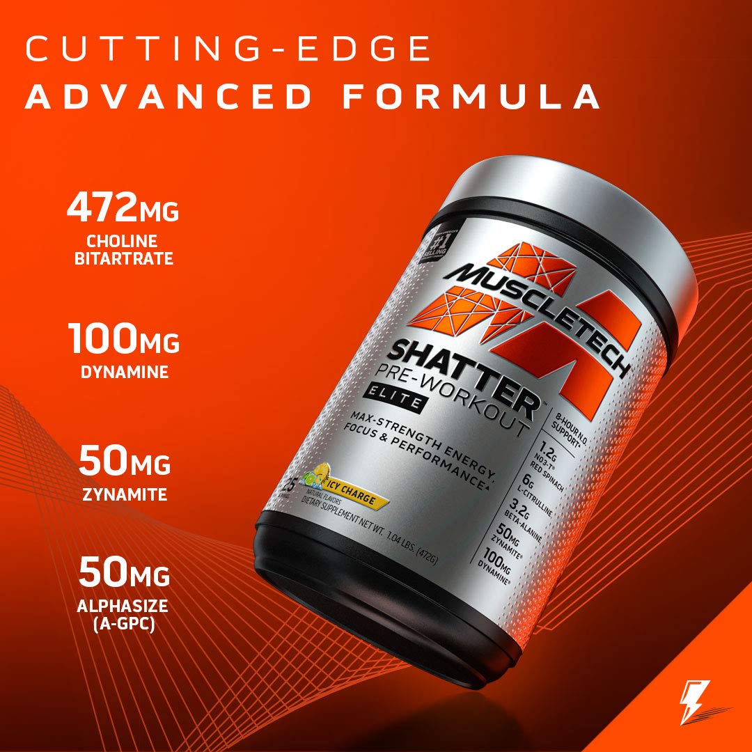 Pre Workout for Men & Women | MuscleTech Shatter Elite Pre-Workout | Preworkout Energy MuscleTech buy supplements canada