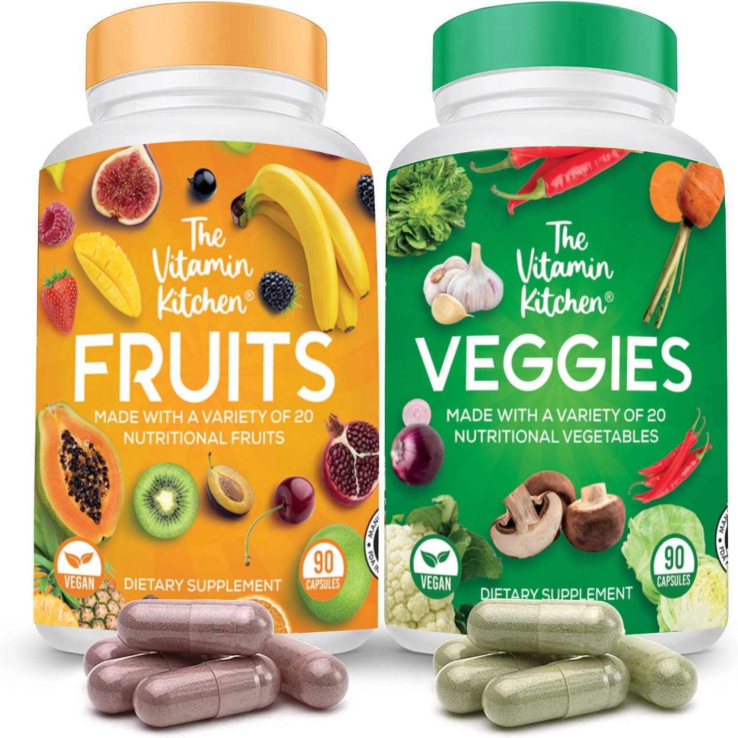 The Vitamin Kitchen Fruit and Veggie Supplements-90 Fruits, 90 Veggies Capsules The Vitamin Kitchen buy supplements canada