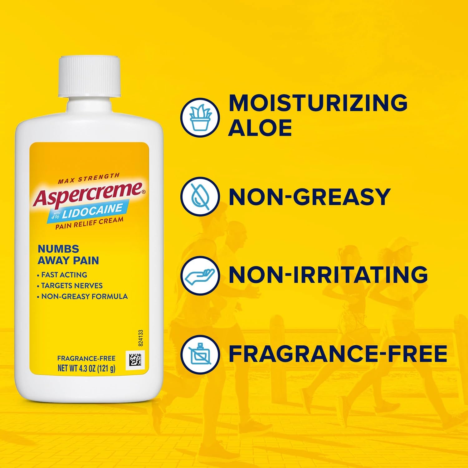 Aspercreme Max Strength Lidocaine Pain Relief Dry Spray 4 oz. Odor Free with Lidocaine Maximum Strength Pain Relief Cream, 4.3 Oz Aspercreme buy supplements canada