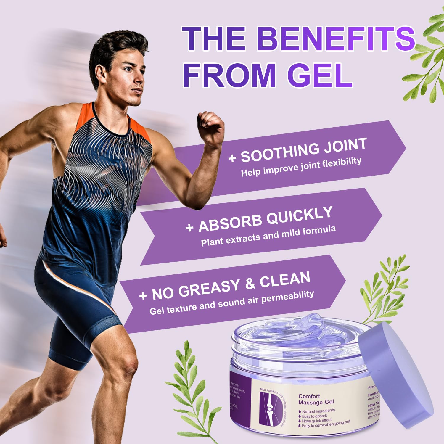 Kresin Joint Comfort Purple Gel, Kresin Joint Comfort Massage Gel, Soothes Discomfort for Neck, Back, Knees, Lumbar, and Feet, Absorb Quickly and Non-Greasy, 1.76 OZ, Violet Josmon buy supplements canada