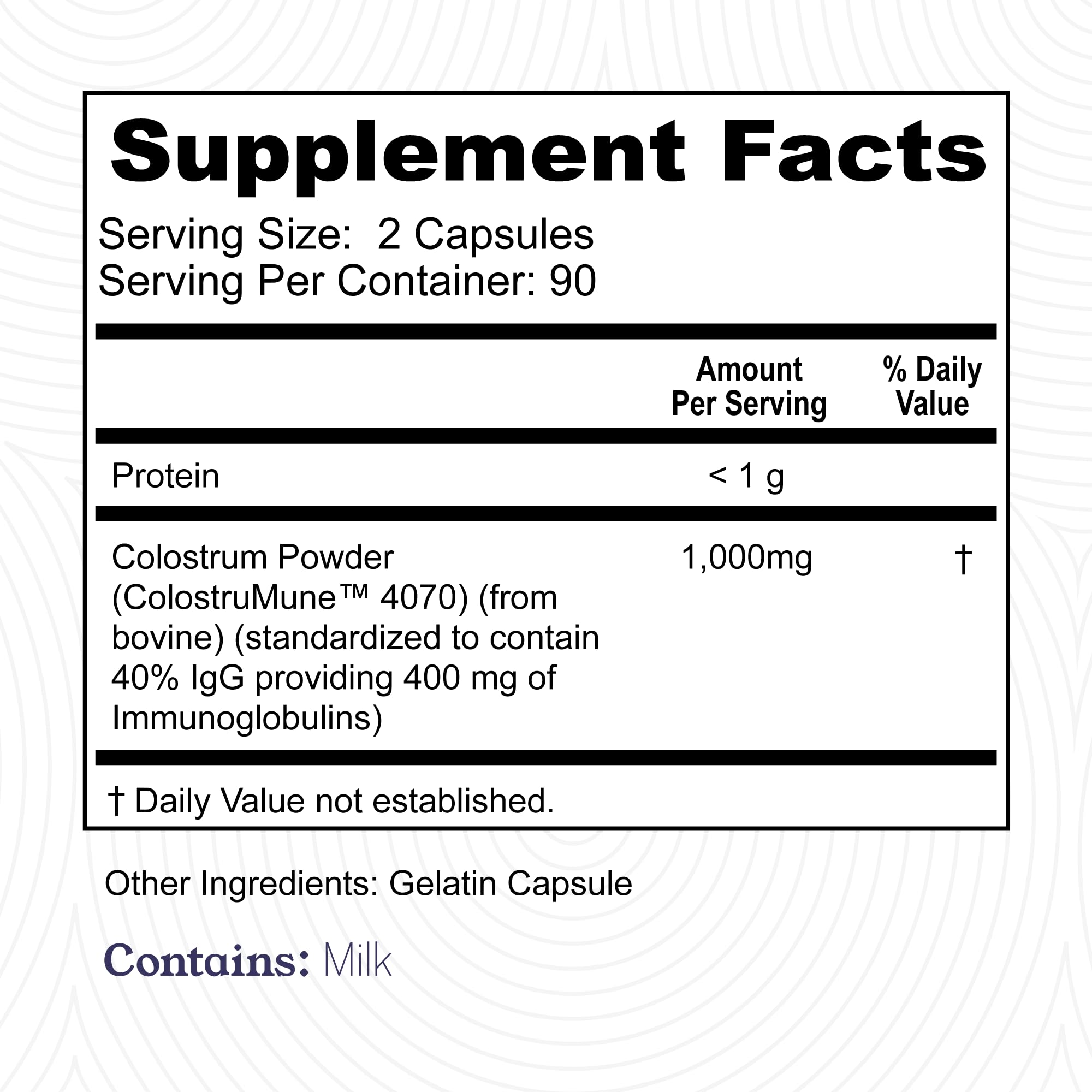 180ct Colostrum Capsules 40% IgG - USA Sourced Bovine Colostrum Powder Left Coast Performance buy supplements canada