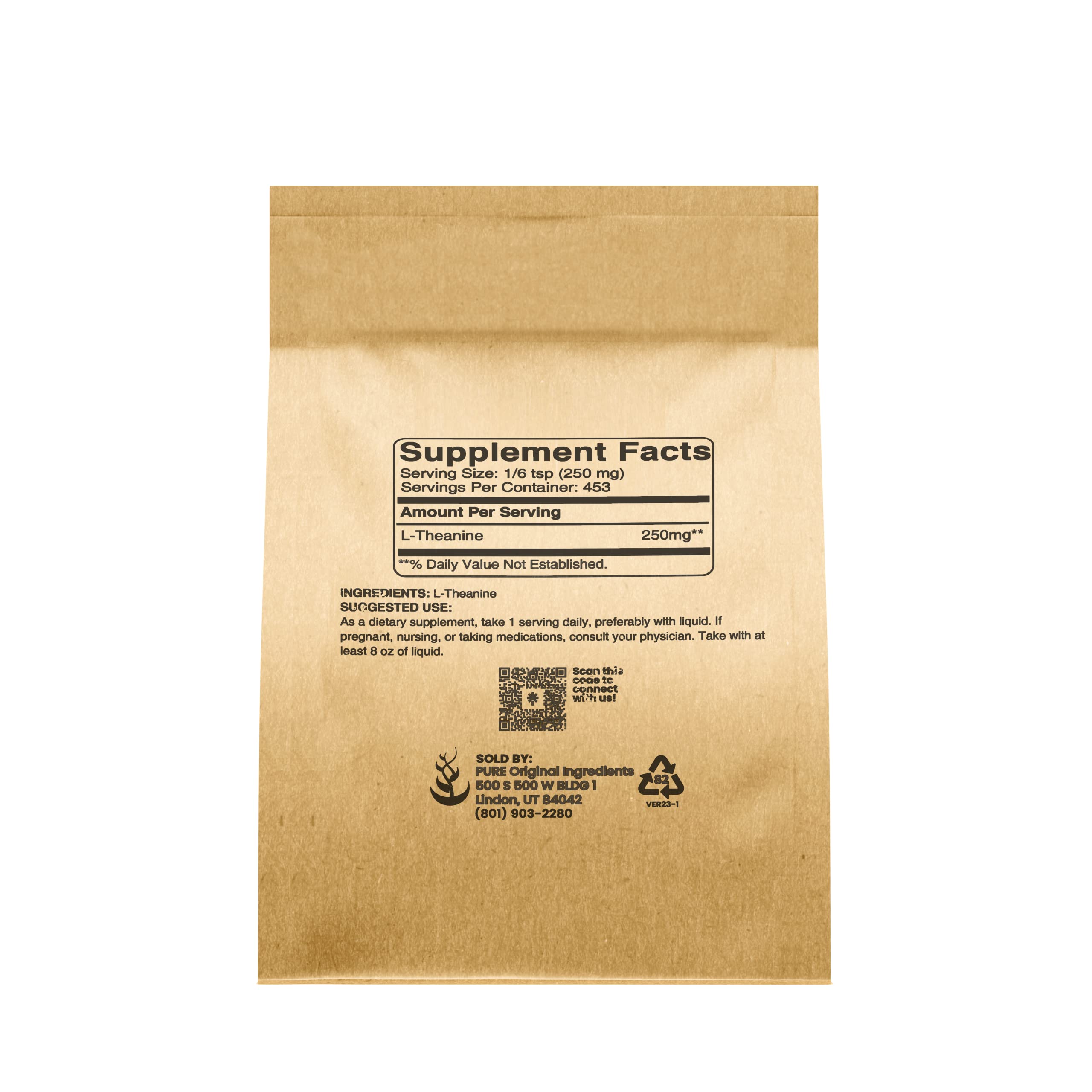 PURE ORIGINAL INGREDIENTS L-Theanine (4 oz) Amino Acid Supplement, No Additives or Fillers PURE ORIGINAL INGREDIENTS buy supplements canada