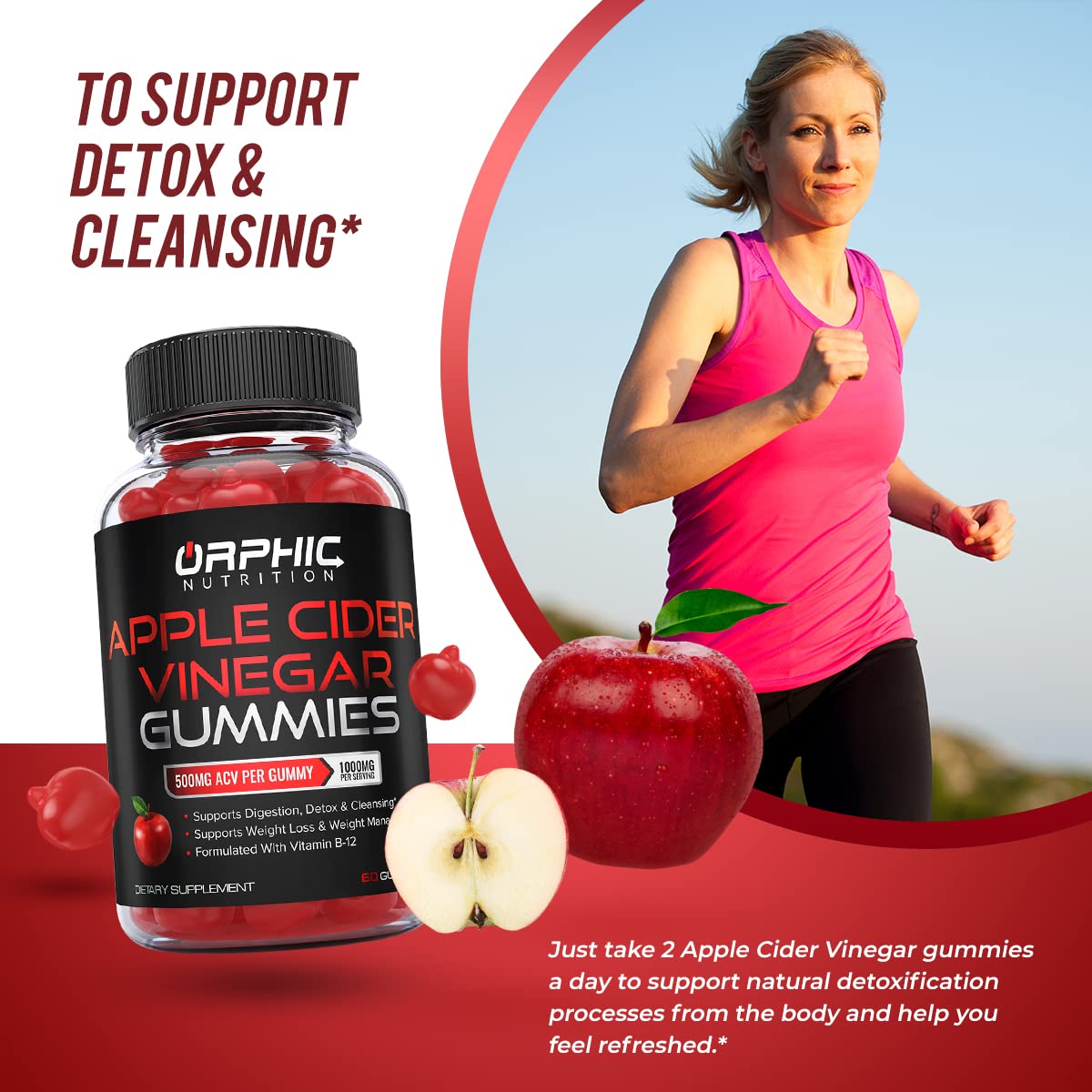 Apple Cider Vinegar Gummies - 1000mg - Formulated to Support Weight ORPHIC NUTRITION buy supplements canada