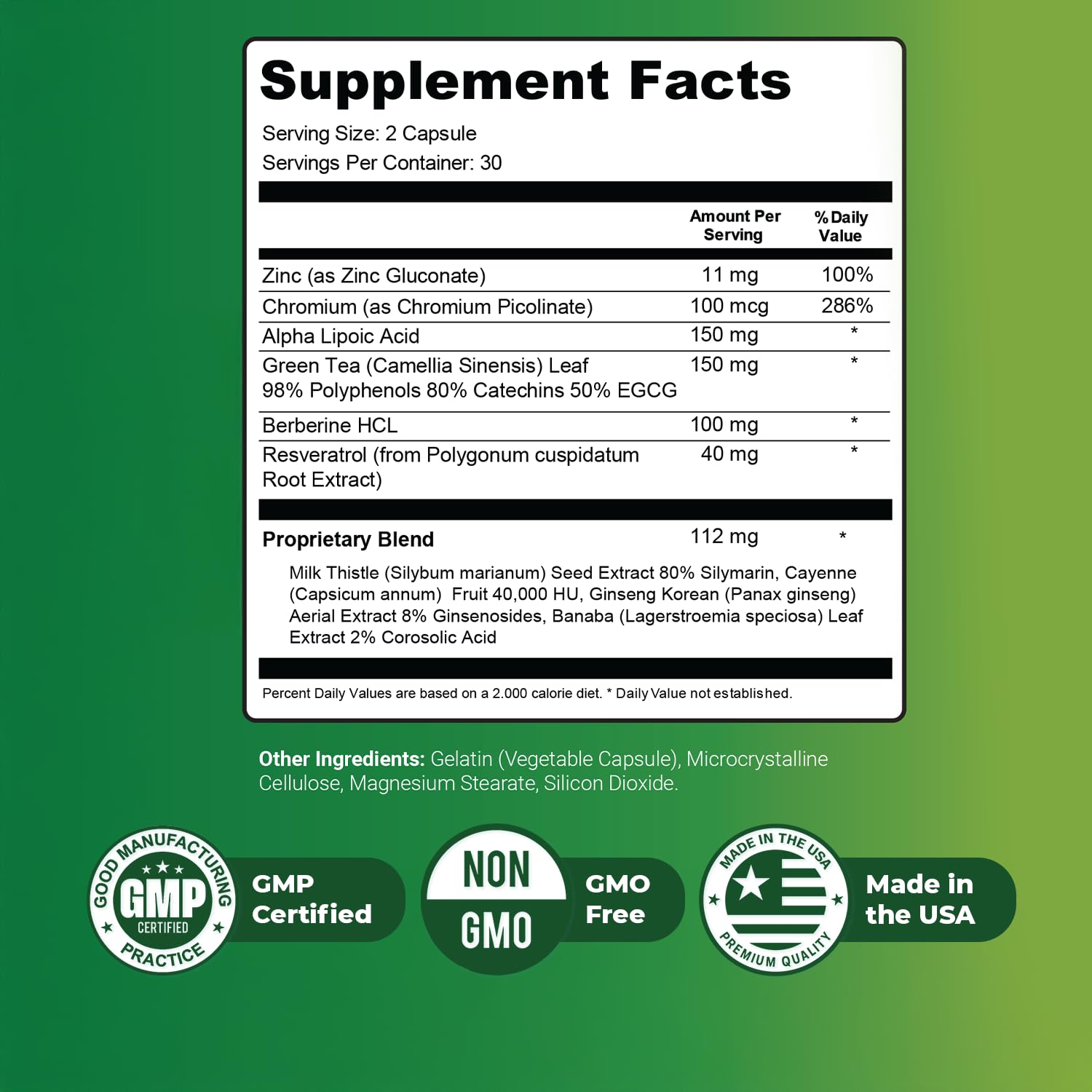 Claritox – Daily Wellness Supplement with Zinc, Chromium, Alpha Lipoic Acid, Green Tea Extract, Resveratrol & Botanical Blend – Non-GMO, Stimulant-Free Formula – 60 Caps, 30 Servings, 1 Month Supply Nature’s NutriWave buy supplements canada