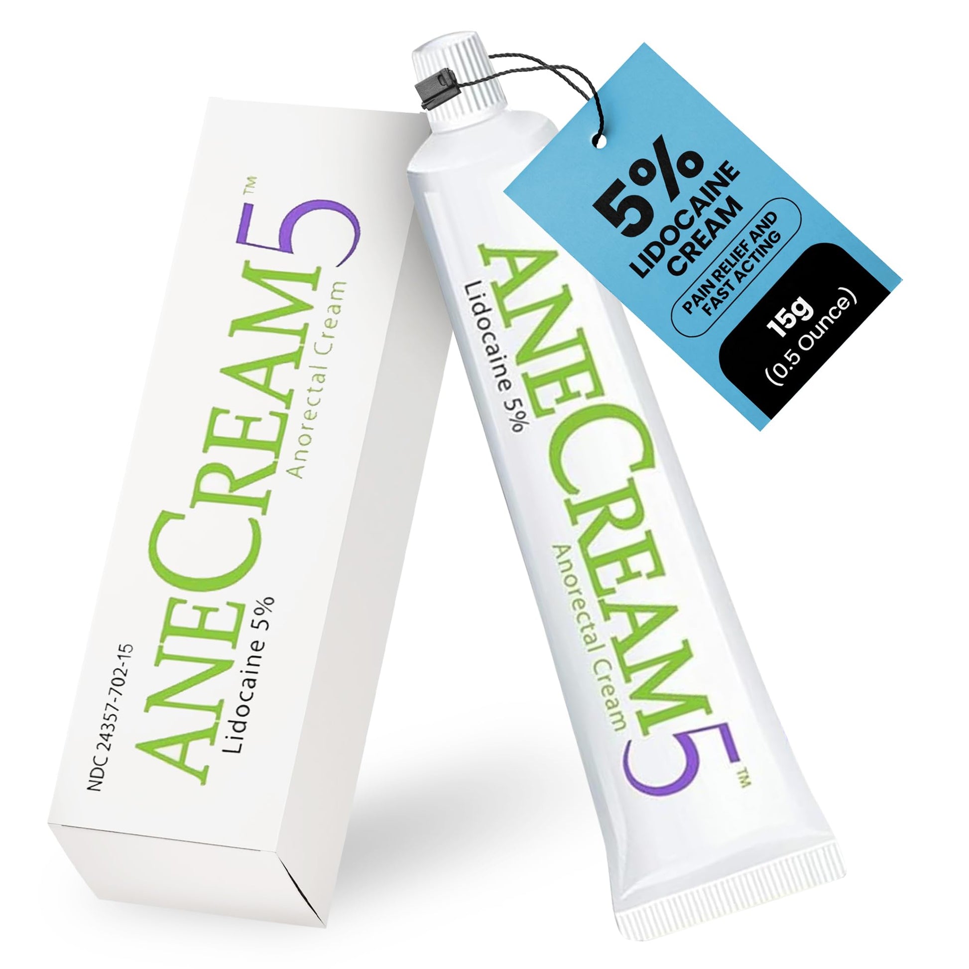 AneCream5-5% Lidocaine Numbing Cream - Maximum OTC Strength, Medical Grade Numbing Cream, Topical Anesthetic Lidocaine for Local & Anorectal Uses, Hemorrhoid Cream (0.5 oz/15 g) AneCream buy supplements canada
