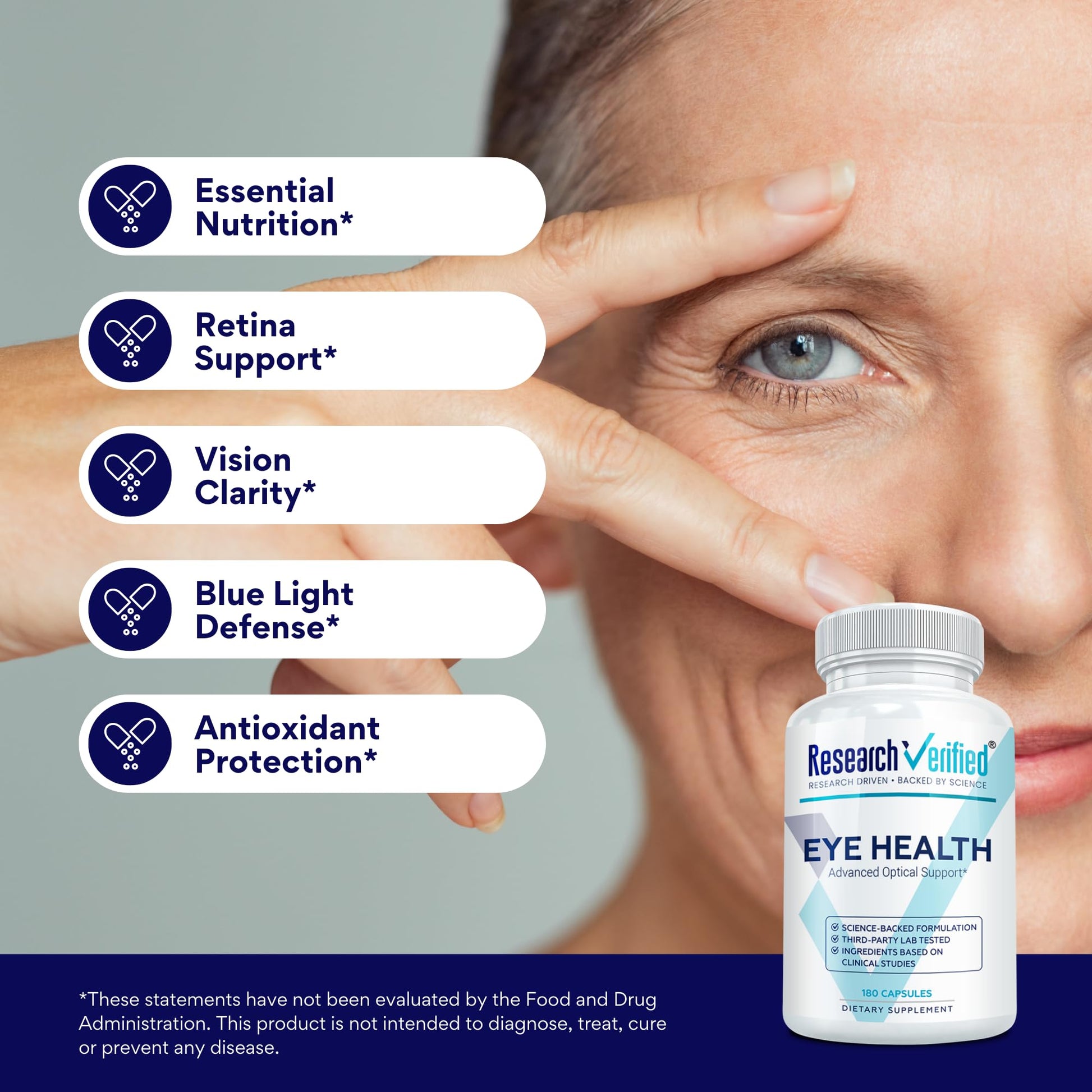 Research Verified Eye Health - Nourish and Protect Eyes and Vision, Support Healthy Retina, Improve Blood Supply to Eyes - Vitamins A, B, C, and E - 360 Capsules - 6 Month Supply - Made in The USA Research Verified buy supplements canada