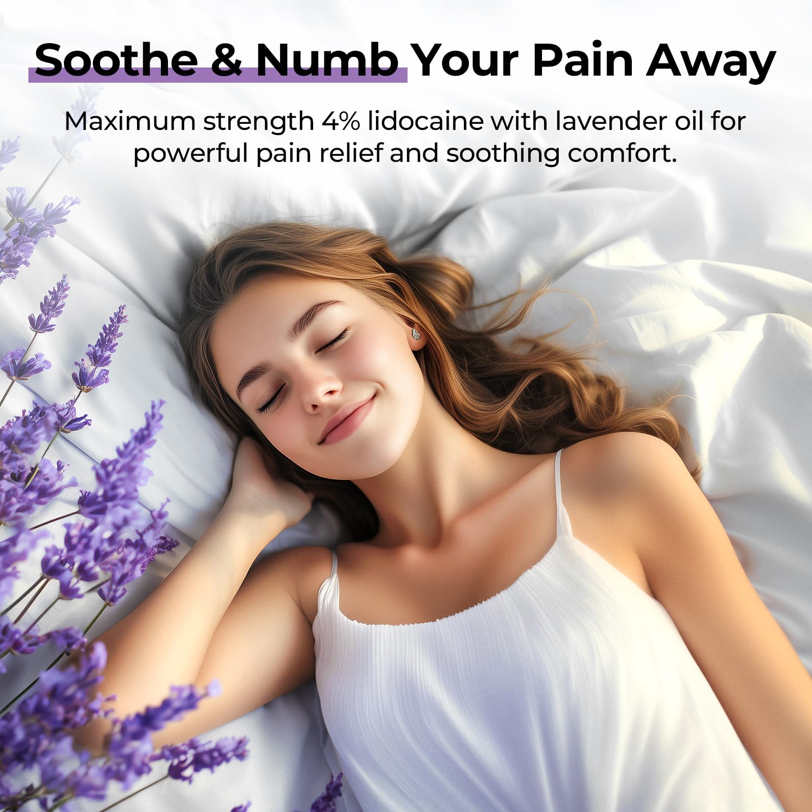 AUVON Max Strength Lidocaine Pain Relief Roll-On with Lavender Essential Oil, No Mess Applicator, Quick Absorbing to Numb & Soothe Pain Relief for Knees, Shoulders, 2.5 Oz, 2 Packs AUVON buy supplements canada