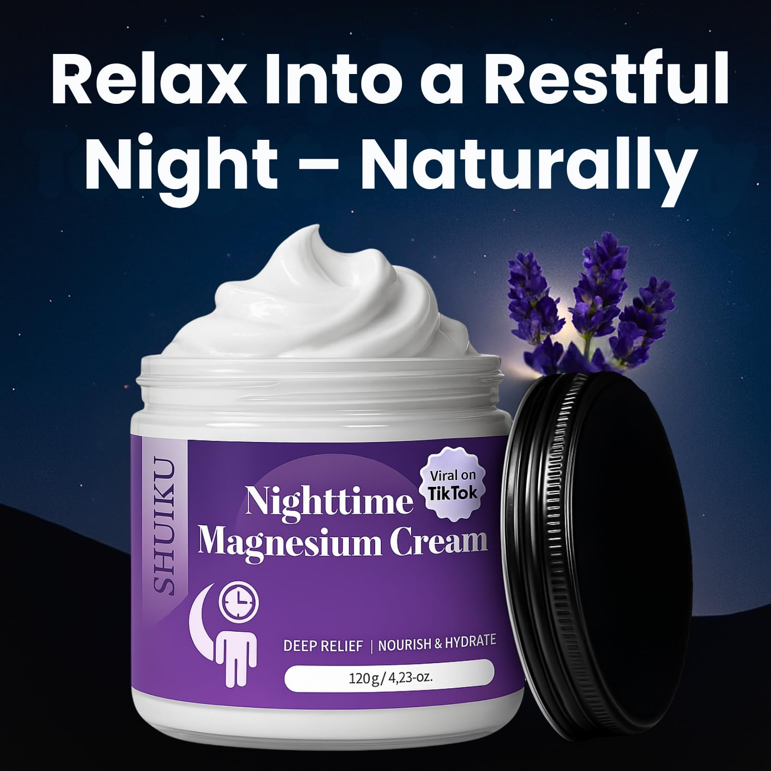 Magnesium Lotion for Sleep & Calm, Topical Magnesium Cream for Relaxation, Nightly Calm, Better Sleep, and for Leg Cramps & Pain SHUIKU buy supplements canada