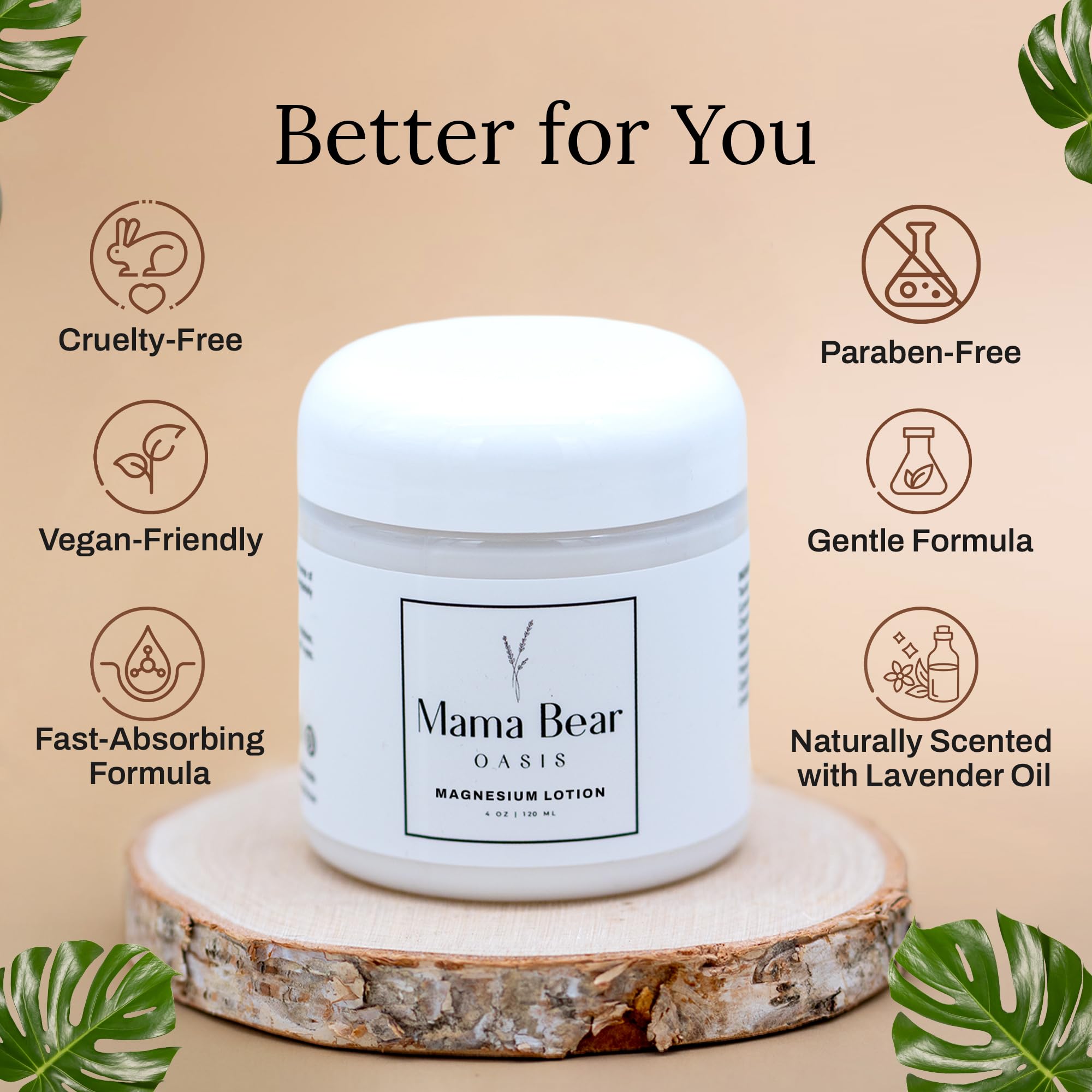 Mama Bear Oasis Lotion - Magnesium Cream - Lavender Magnesium Lotion for Foot, Hands, Legs, Toes Includes Arnica, Vitamin B6, Aloe Vera, MSM (Pack of 2) Mama Bear Oasis buy supplements canada