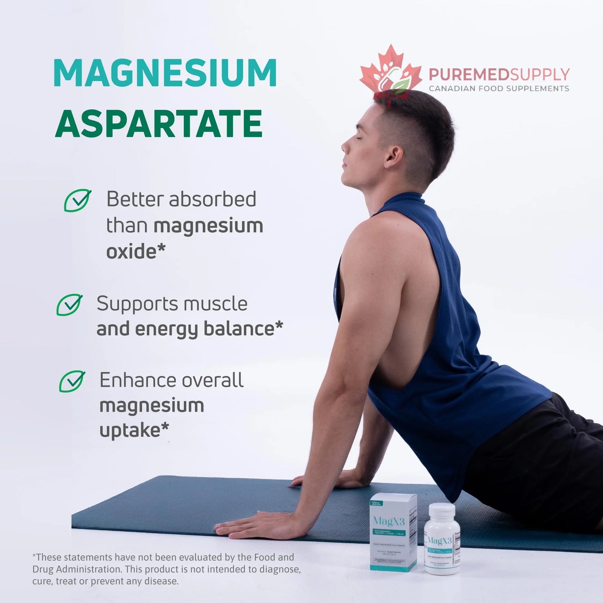 Magnesium Citrate Complex 400 mg – Triple Magnesium with Citrate, Aspartate & Lactate – High Absorption – 100 Softgels Nutra Nutrition buy supplements canada