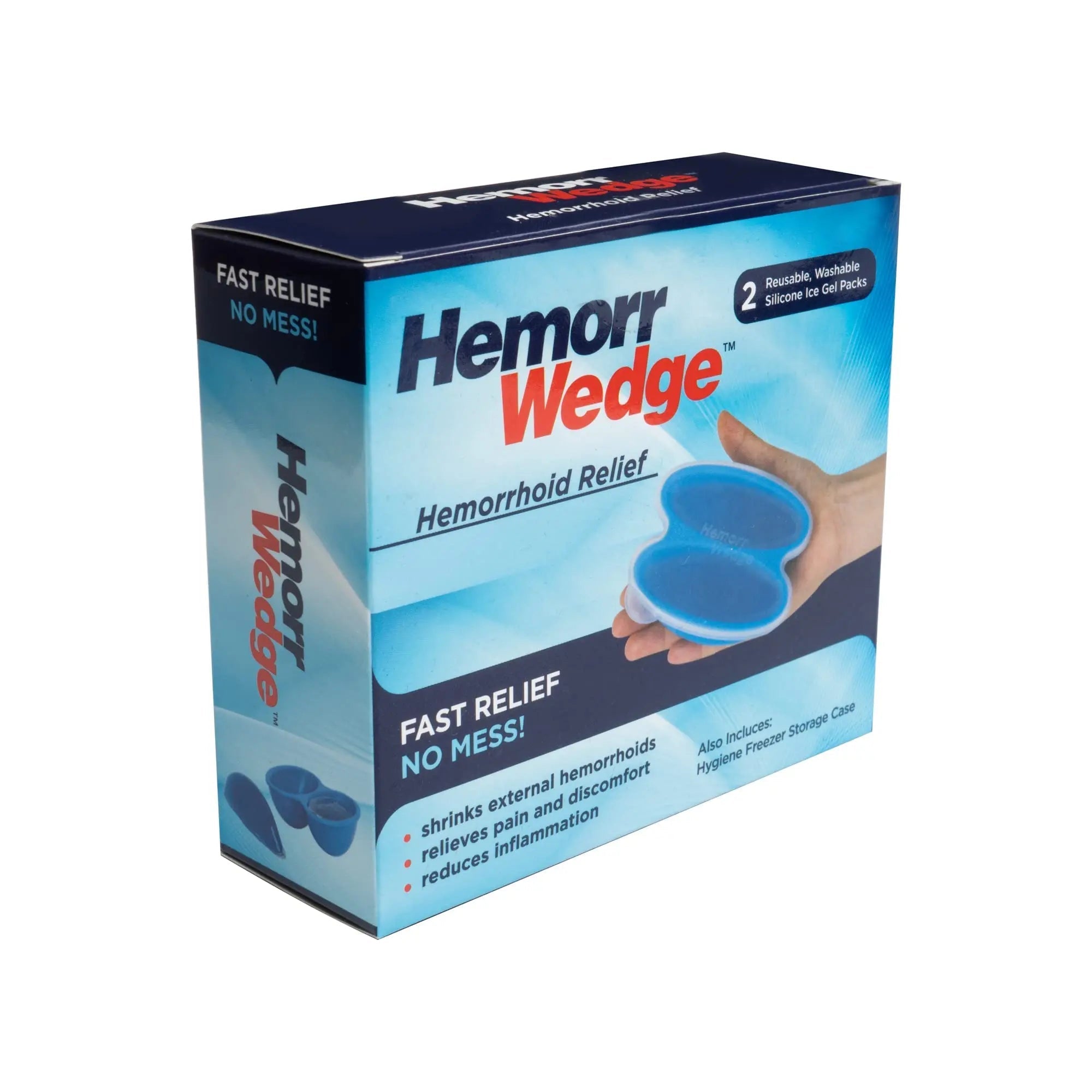 Hemorrwedge Hemorrhoid Ice Pack for Relief & Cooling Support – Twin Gel Pack with Hygienic Case – Reusable Cold Therapy for Hemorrhoids, Swelling, Postpartum & Discomfort – Water-Based Gel Hemorrwedge buy supplements canada