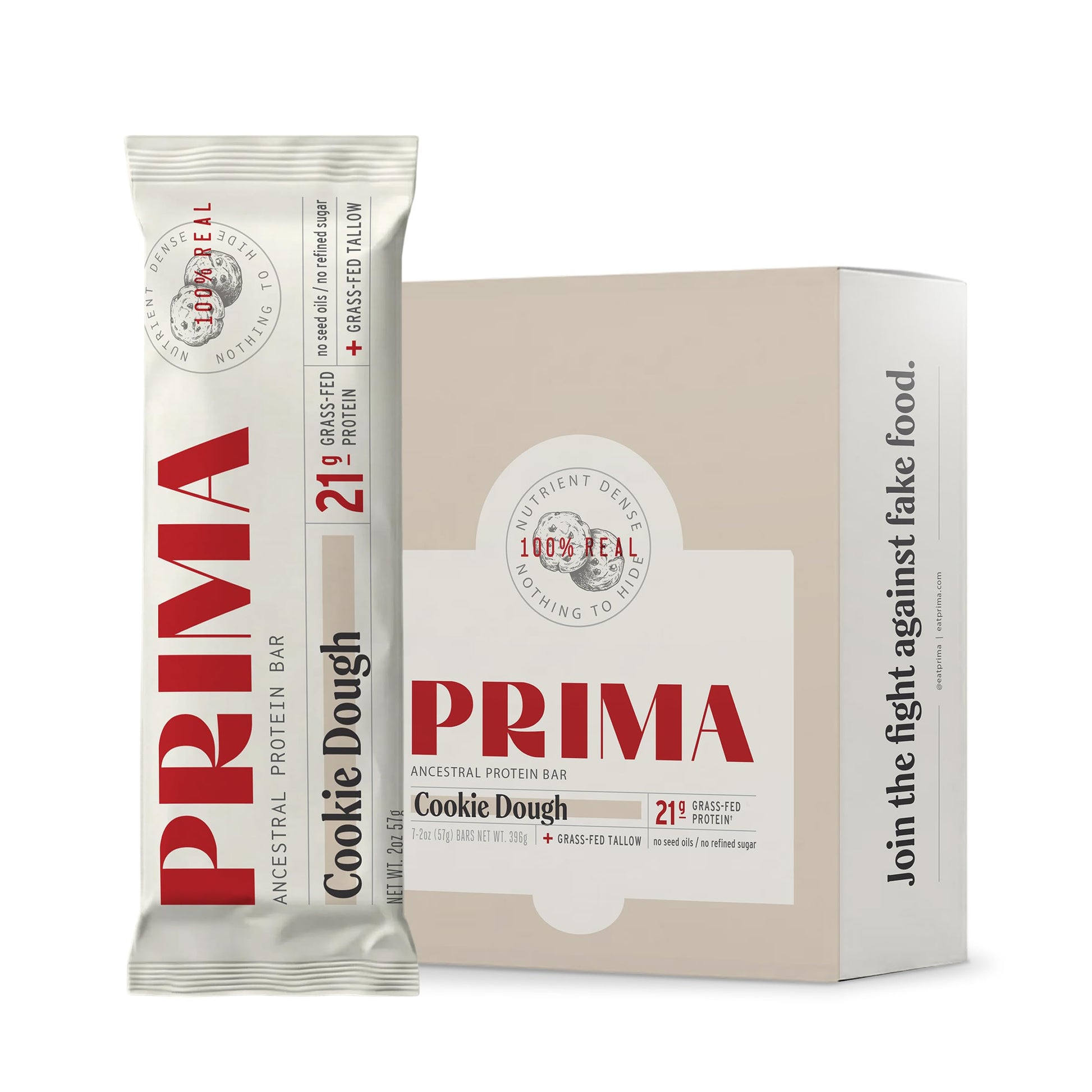 PRIMA Cookie Dough Protein Bar | 21g Grass Fed Whey and Collagen | No Seed Oils, No Preservatives, Raw Honey Sweetened | 7 Pack PRIMA ANCESTRAL PROTEIN BAR buy supplements canada