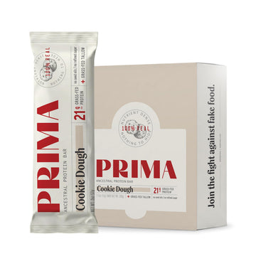 PRIMA Cookie Dough Protein Bar | 21g Grass Fed Whey and Collagen | No Seed Oils, No Preservatives, Raw Honey Sweetened | 7 Pack PRIMA ANCESTRAL PROTEIN BAR buy supplements canada