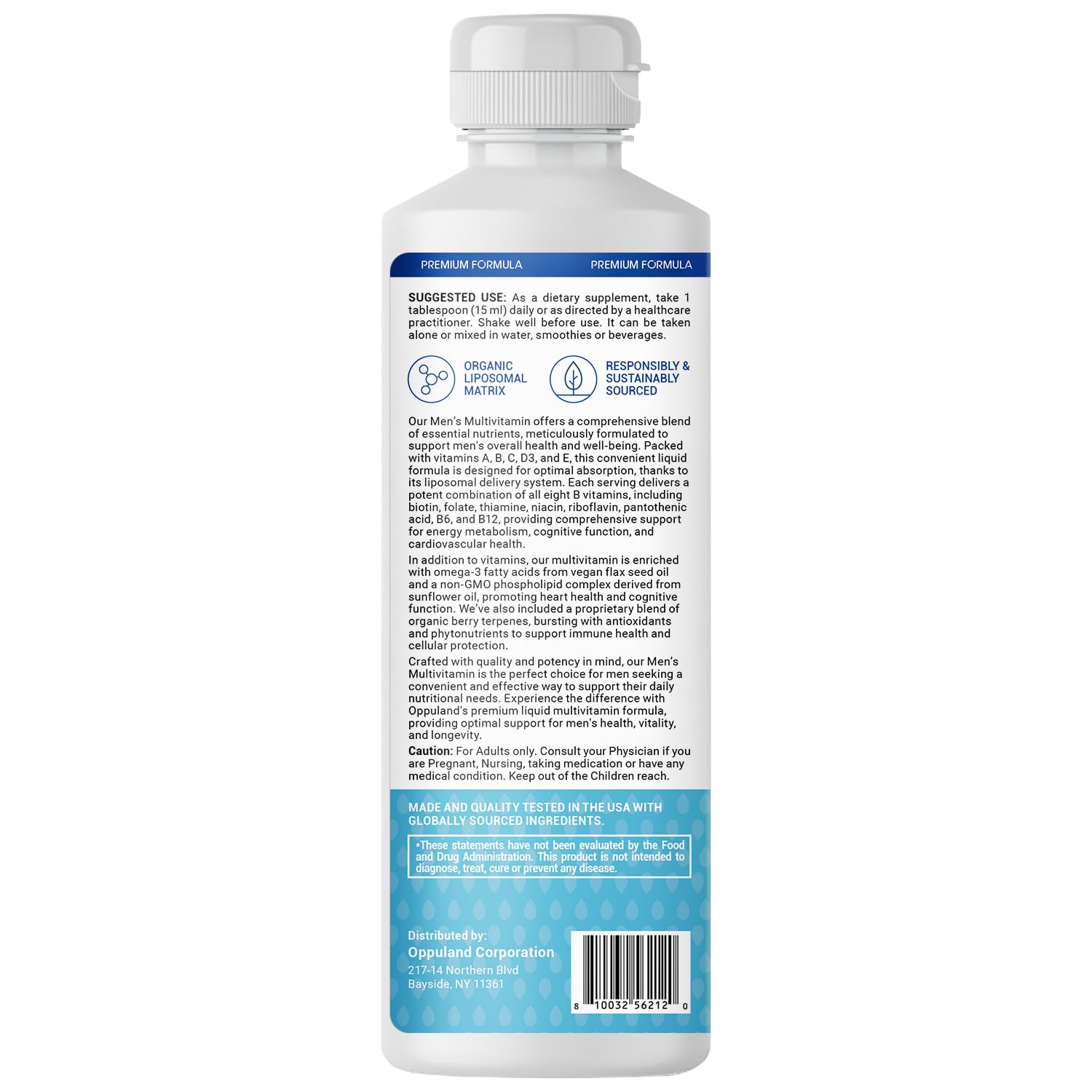 oppuland - Men's Multivitamin - Liquid Supplement - Liposomal Delivery - Daily Multi Vitamin with Biotin B Complex Omega-3 - Hair & Nail Support Vitamin oppuland buy supplements canada
