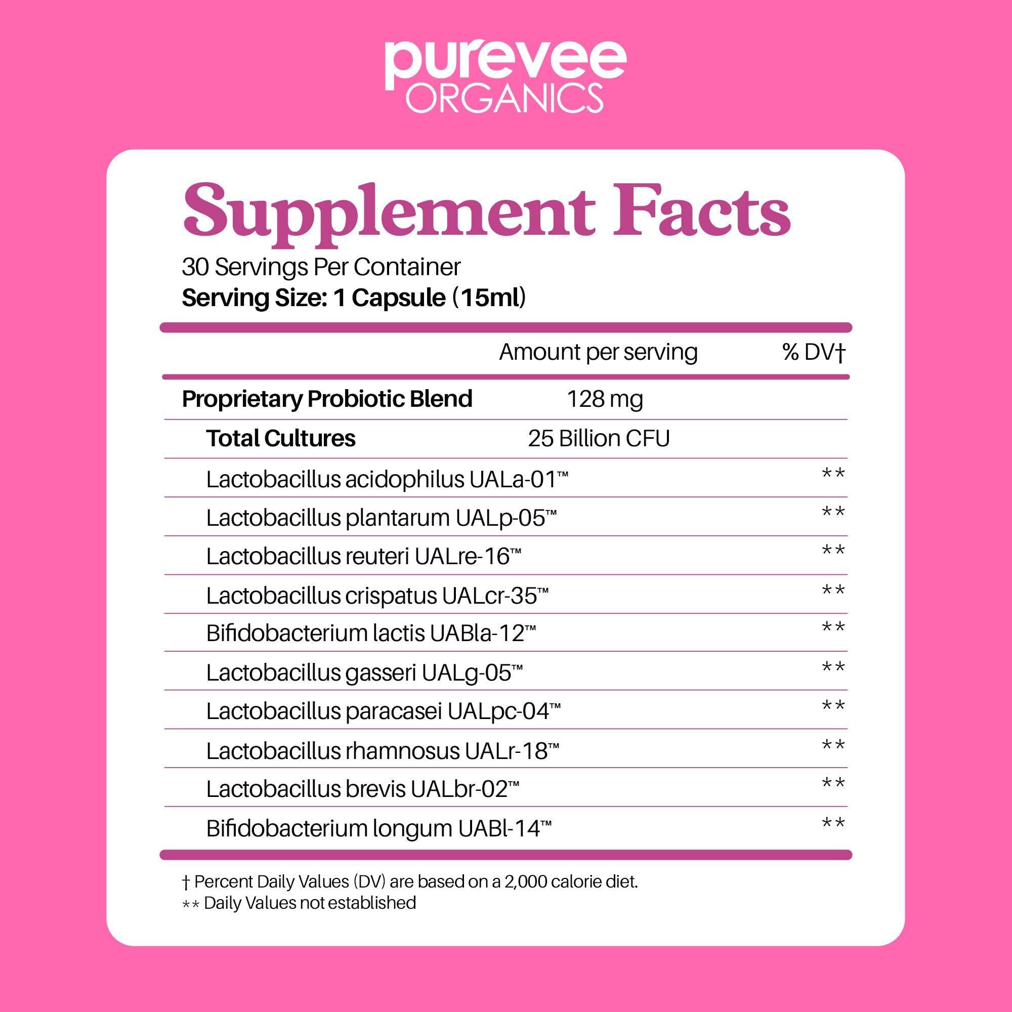 Purevee Organics Vaginal Probiotics for Women, 10 Essential Probiotic Strains, Vaginal + pH Balance Purevee Organics buy supplements canada