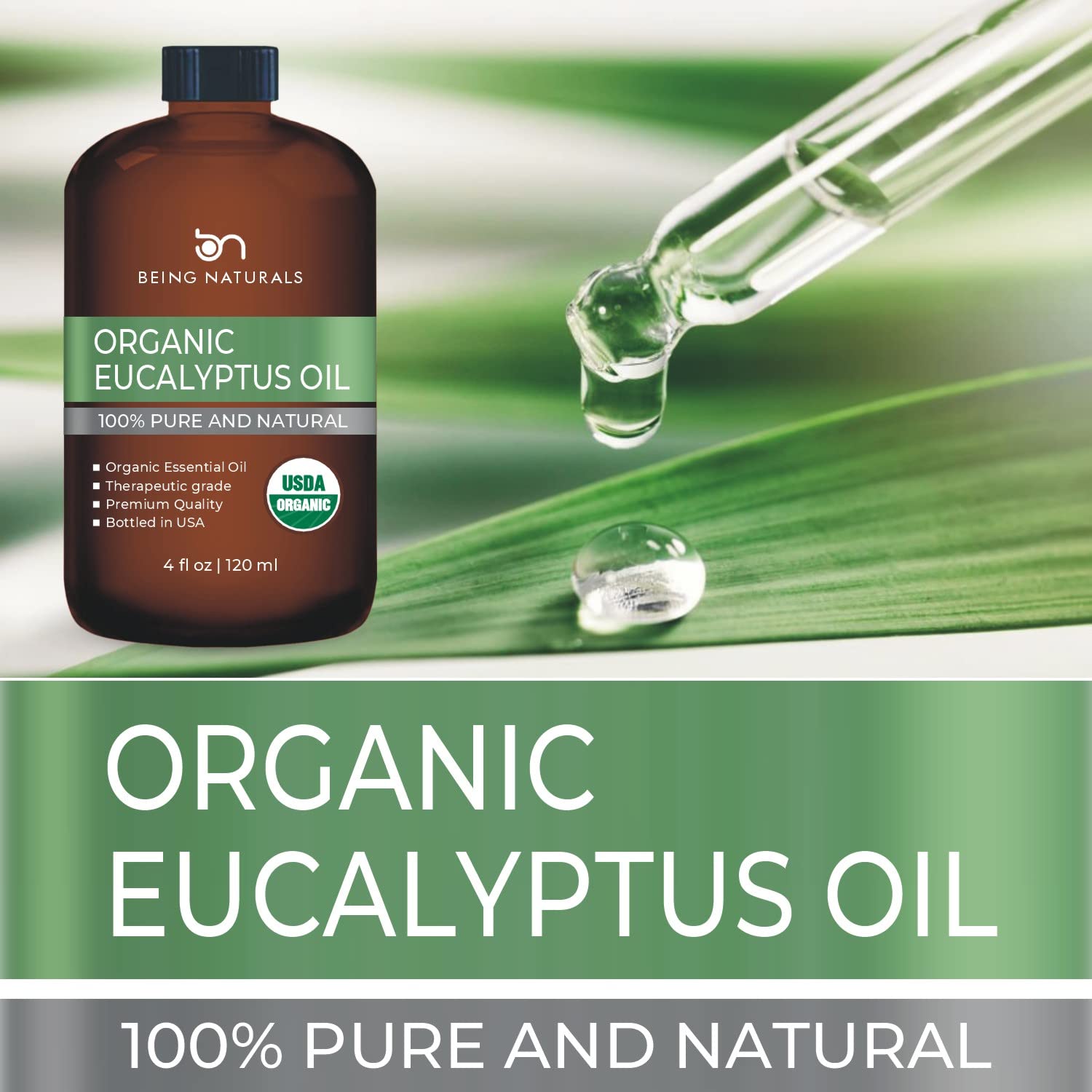 Organic Eucalyptus Essential Oil - Huge 4 FL OZ - 100% Pure & Natural – Premium Natural Oil Being Naturals buy supplements canada