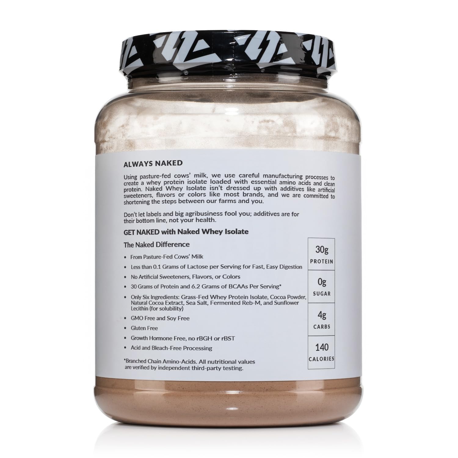 NAKED Chocolate Whey Isolate Protein - Only 6 Ingredients, 30g Grass-Fed Protein, Undenatured, No GMO, No Soy, Gluten-Free, No Preservatives - 24 Servings NAKED buy supplements canada