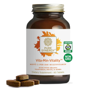 PURE SYNERGY Vita·Min·Vitality | Natural Multivitamin for Men | Men’s Daily Multivitamin Made with Organic Whole Foods | PURE SYNERGY buy supplements canada