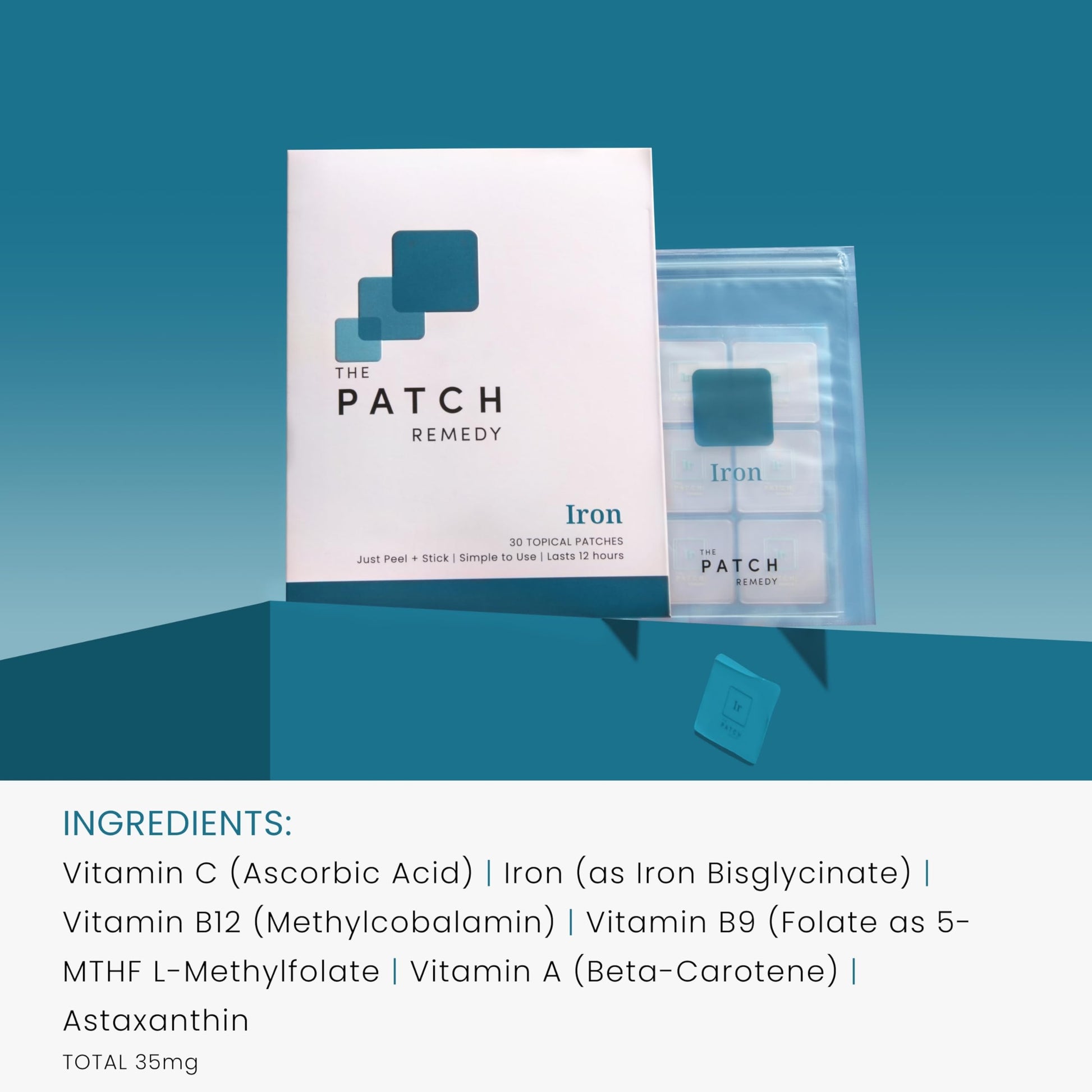 The Patch Remedy Period Patch & Iron Patches Kit - 30 PMS Menstrual Patches for Women with Vitex Chasteberry, Magnesium, Evening Primrose Oil, Dong Quai Extract, Curcumin, Vitamin B6 & E, Iron The Patch Remedy buy supplements canada