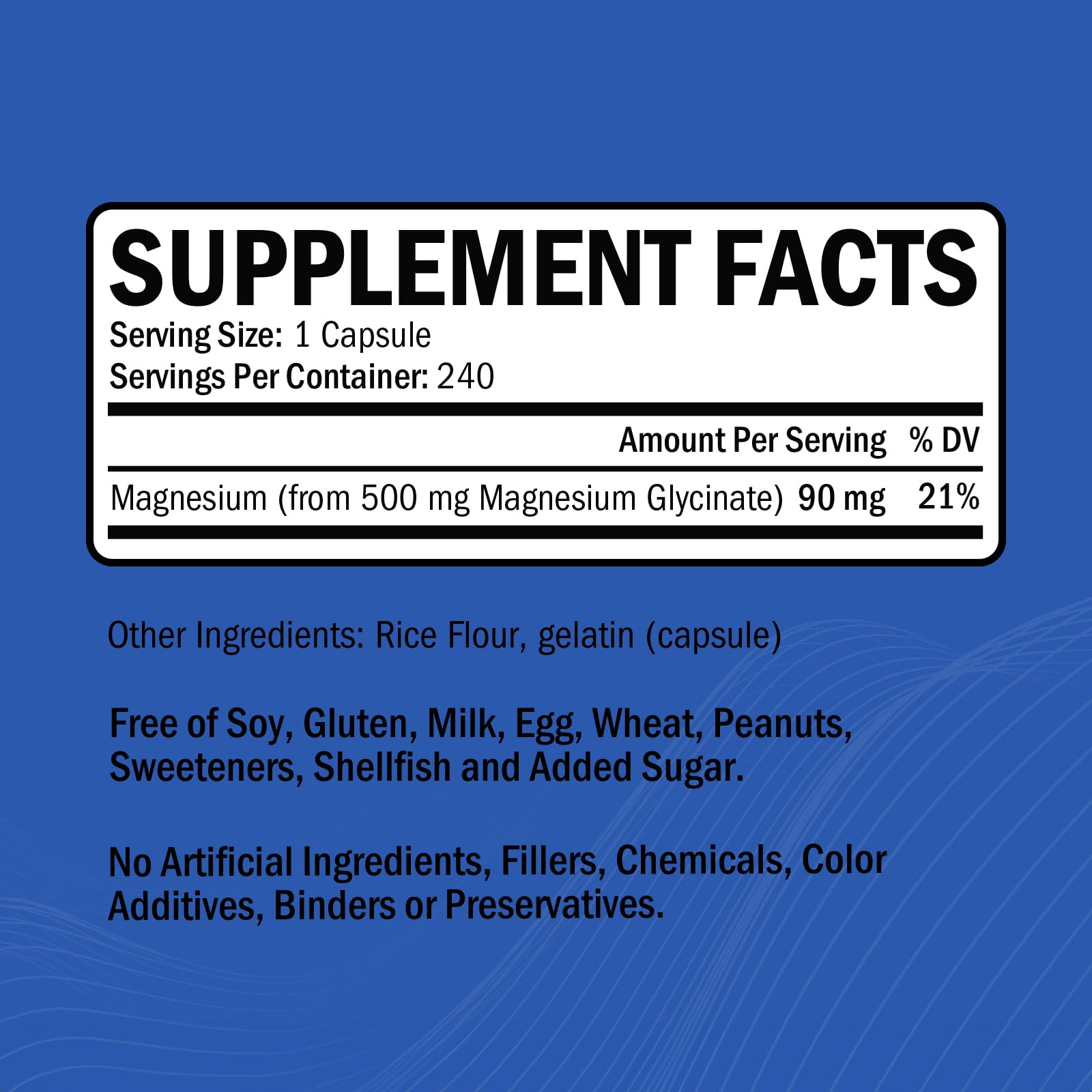 Magnesium Glycinate - High Absorption Magnesium Supplement 500mg Per Serving for Stress Relief, Sleep, Heart and Bone Health, Nerve Support - Non-GMO, Gluten-Free, Gentle on Stomach, 240 Capsules GOODBIO buy supplements canada