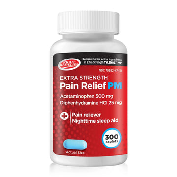 Right Remedies Extra Strength Pain Relief PM & Nighttime Sleep Aid Caplets,(300 count), Acetaminophen 500 mg & Diphenhydramine HCl 25 mg, Non-Habit Forming, Compare to Active ingredients of Tylenol PM RIGHT REMEDIES buy supplements canada