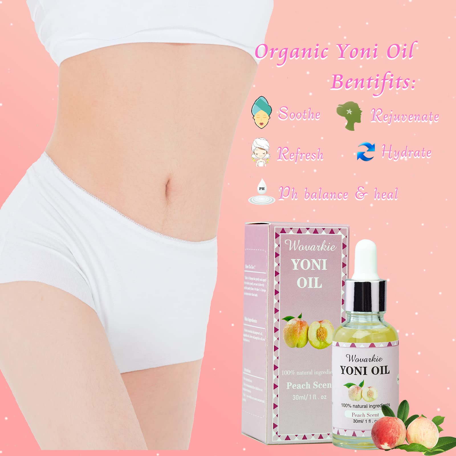 2 Packs Yoni Oil for Women, 1 fl oz/30 ml Feminine Oil Intimate Deodorant for Women, Eliminates Odor Wovarkie buy supplements canada