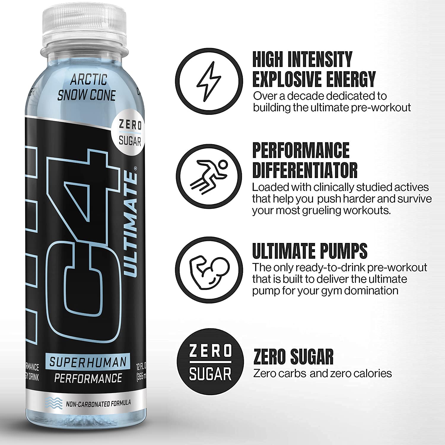 C4 Ultimate Non-Carbonated Zero Sugar Energy Drink, Pre Workout Drink + Beta Alanine Cellucor buy supplements canada