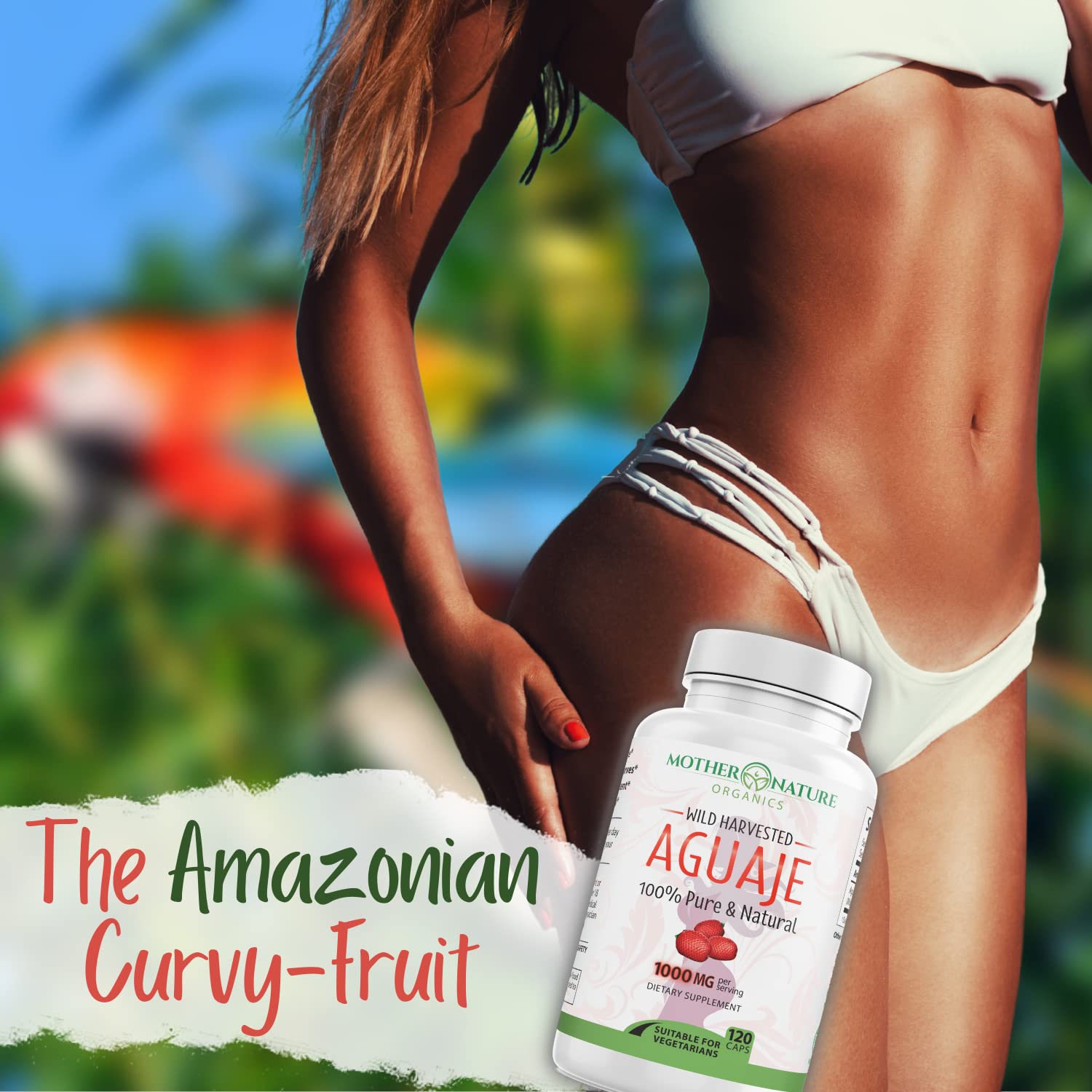 Mother Nature Aguaje Curves Capsules for Women, 1000mg (120ct), Natural & Sustainably Sourced Aguaje Fruit from Peru for Female Health, Hormone Balance, Curve Enhancer, Vegan, Non-GMO & Gluten-Free Mother Nature Organics Superfoods for Organic Living buy supplements canada