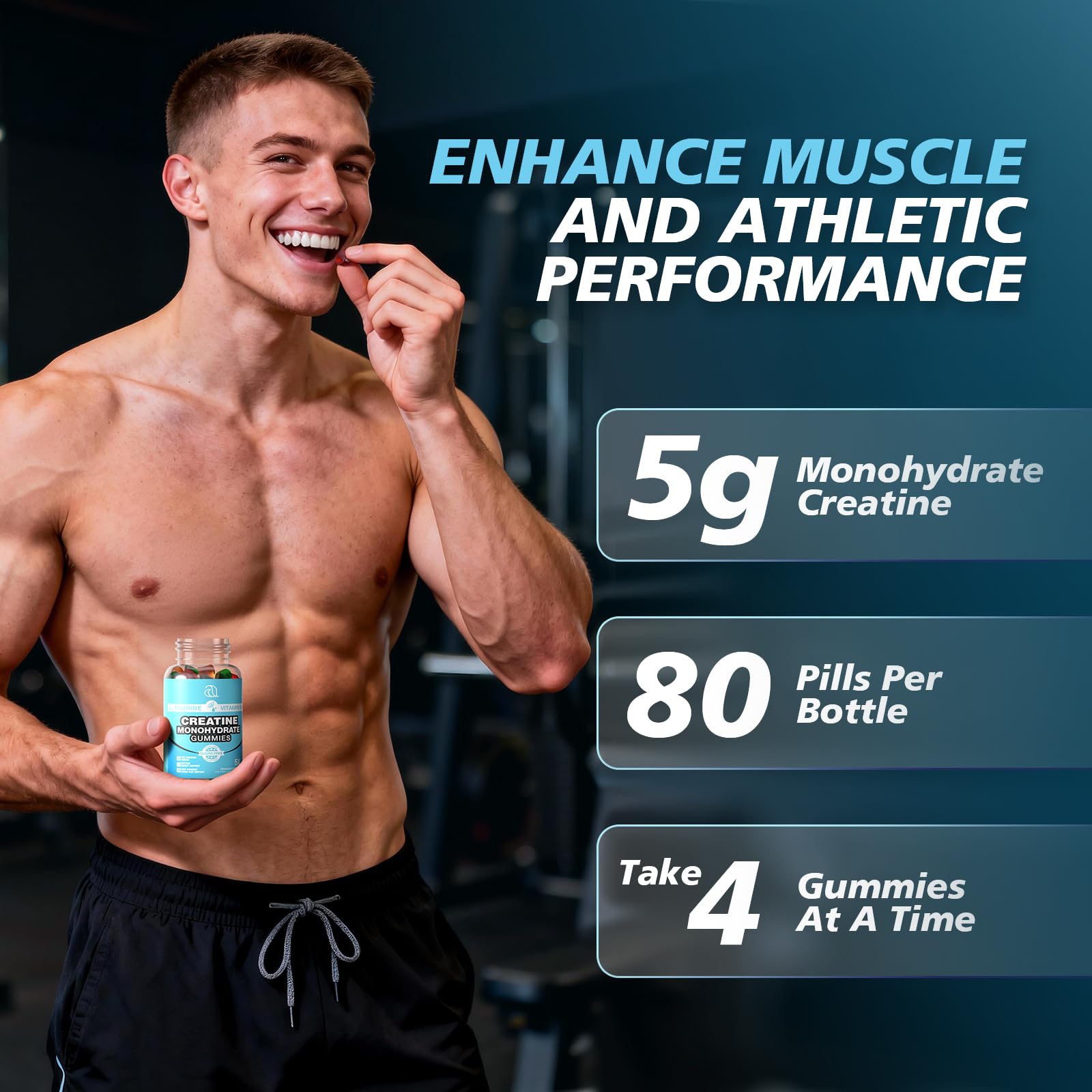 DRZIHOOCH Creatine Gummies for Women & Men - Creatine Monohydrate Gummies Tasty Chewable Supplement, Muscle Support & Energy Boost (2 Pack) DRZIHOOCH buy supplements canada