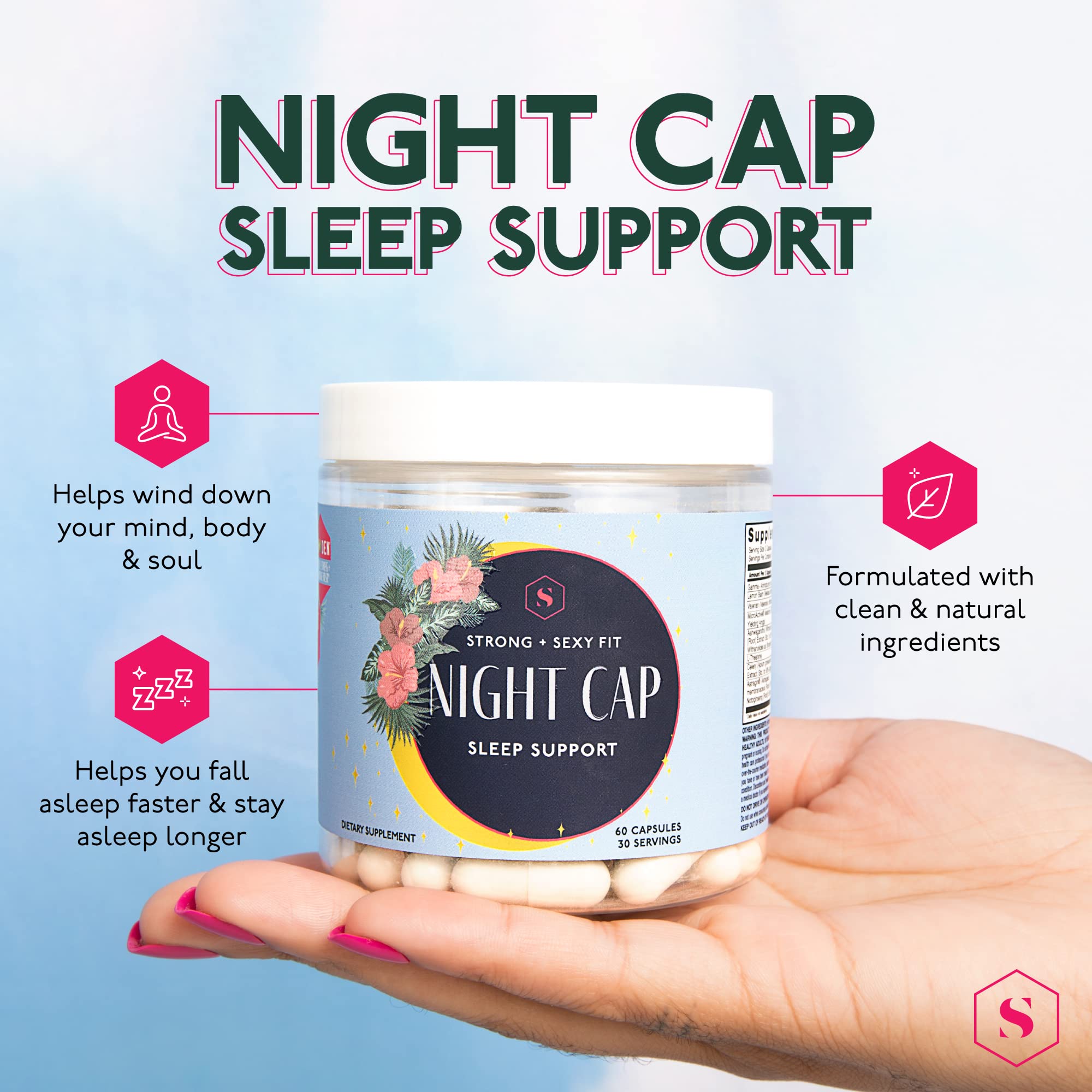 Strong + Sexy Fit Night Cap Sleep Support, Supplement to Help You Fall Asleep Faster Strong + Sexy Fit buy supplements canada