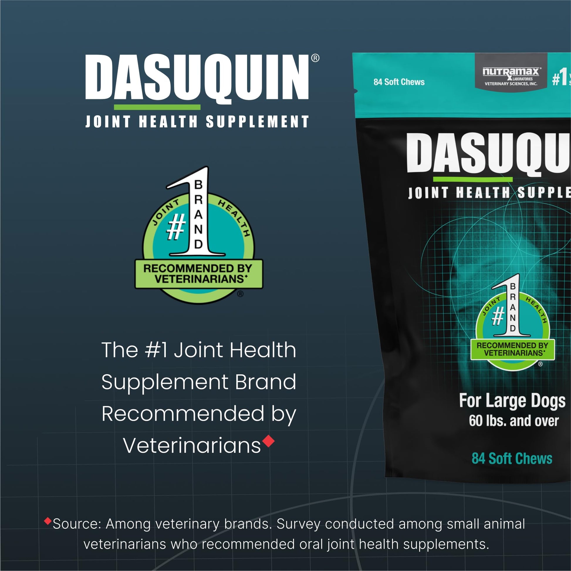 Nutramax Dasuquin for Large Dogs, Joint Health Supplement, Contains Glucosamine for Dogs, Plus Chondroitin, ASU and More, Supports Healthy Joints, Soft Chews, 84 Count Nutramax Laboratories buy supplements canada