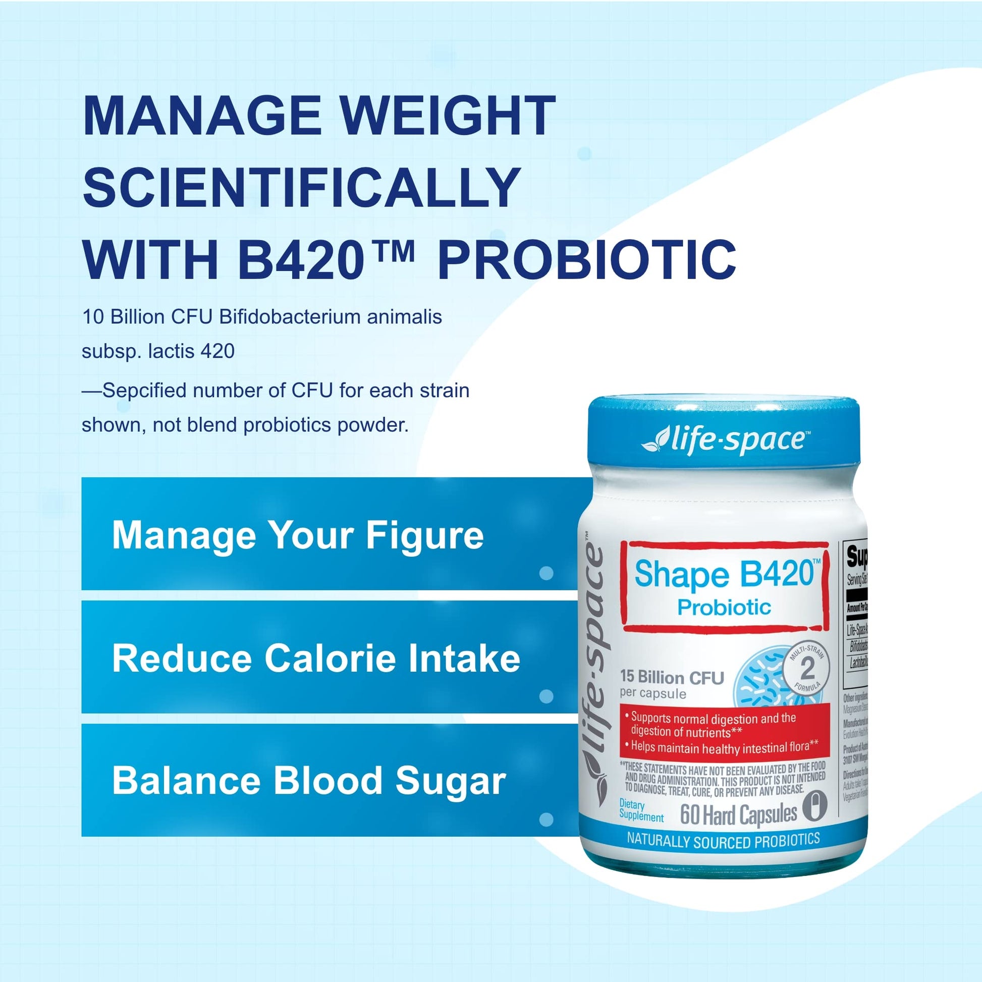 Life-Space Shape B420™ Probiotics, Clinically Studied Strains, Supplement for Women and Men Life-Space buy supplements canada