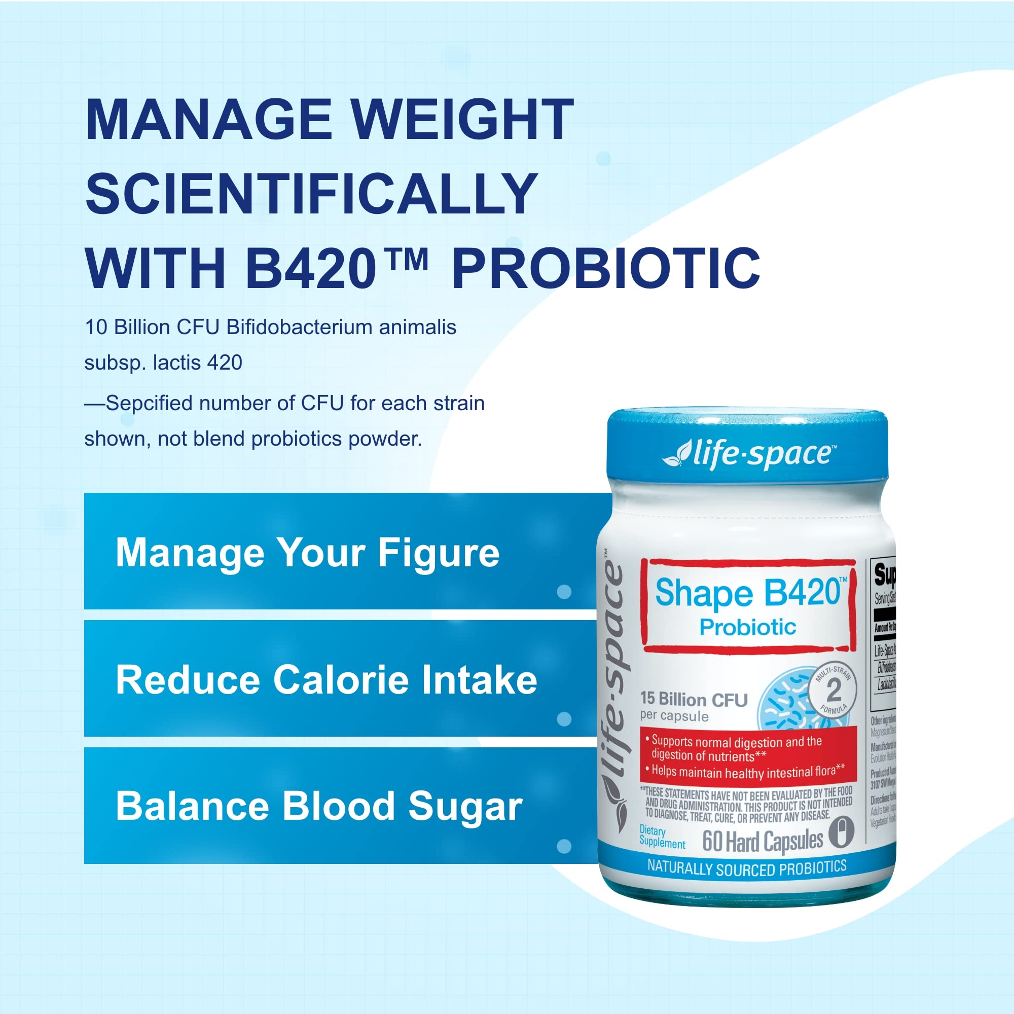 Life-Space Shape B420™ Probiotics, Clinically Studied Strains, Supplement for Women and Men Life-Space buy supplements canada