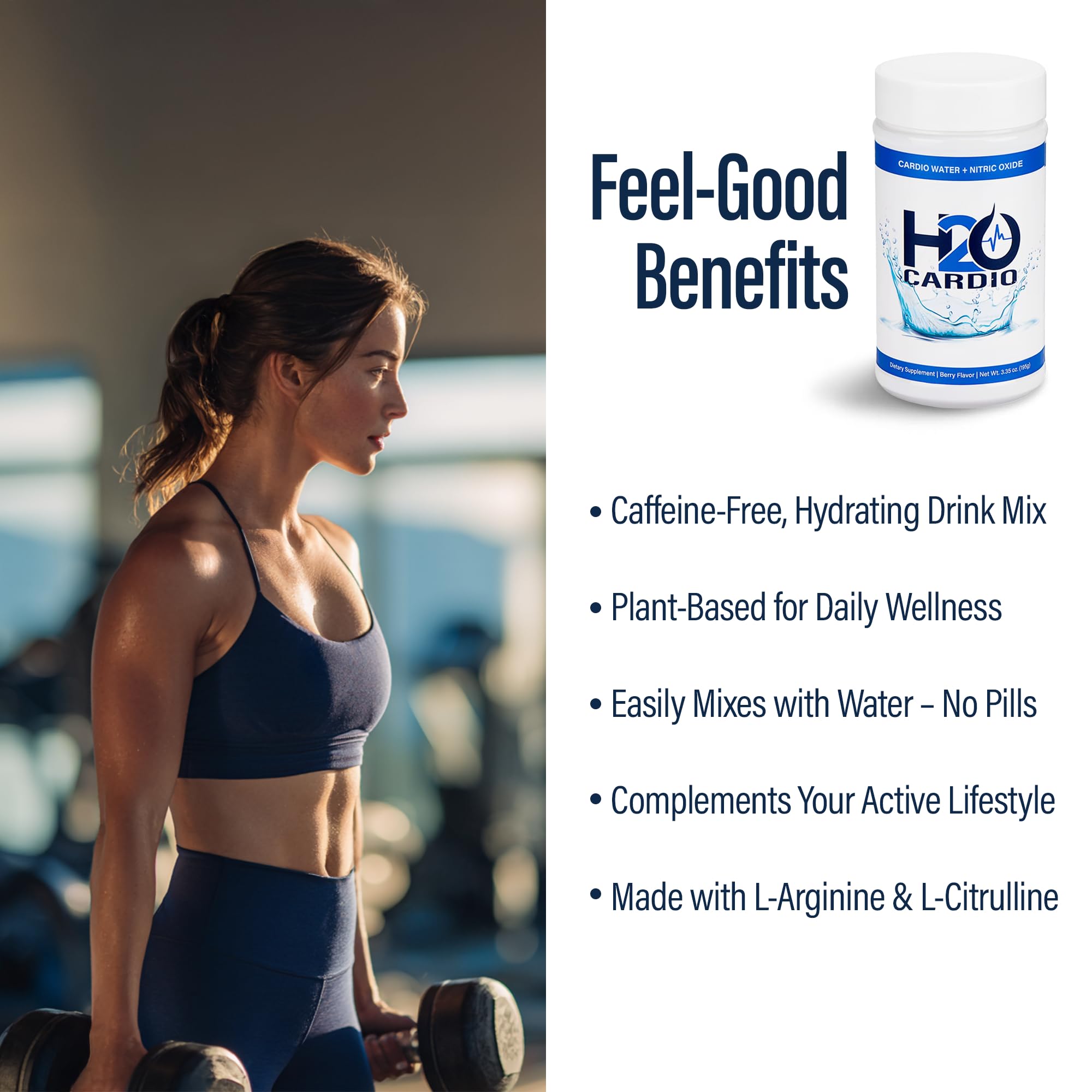 H2O Cardio | Nitric Oxide Supplement Drink | Wellness & Hydration Support | Arginine & Citrulline Powder | Berry Flavored Drink Mix for Daily Activity | Net Wt. 3.35 Ounces H2O CARDIO buy supplements canada