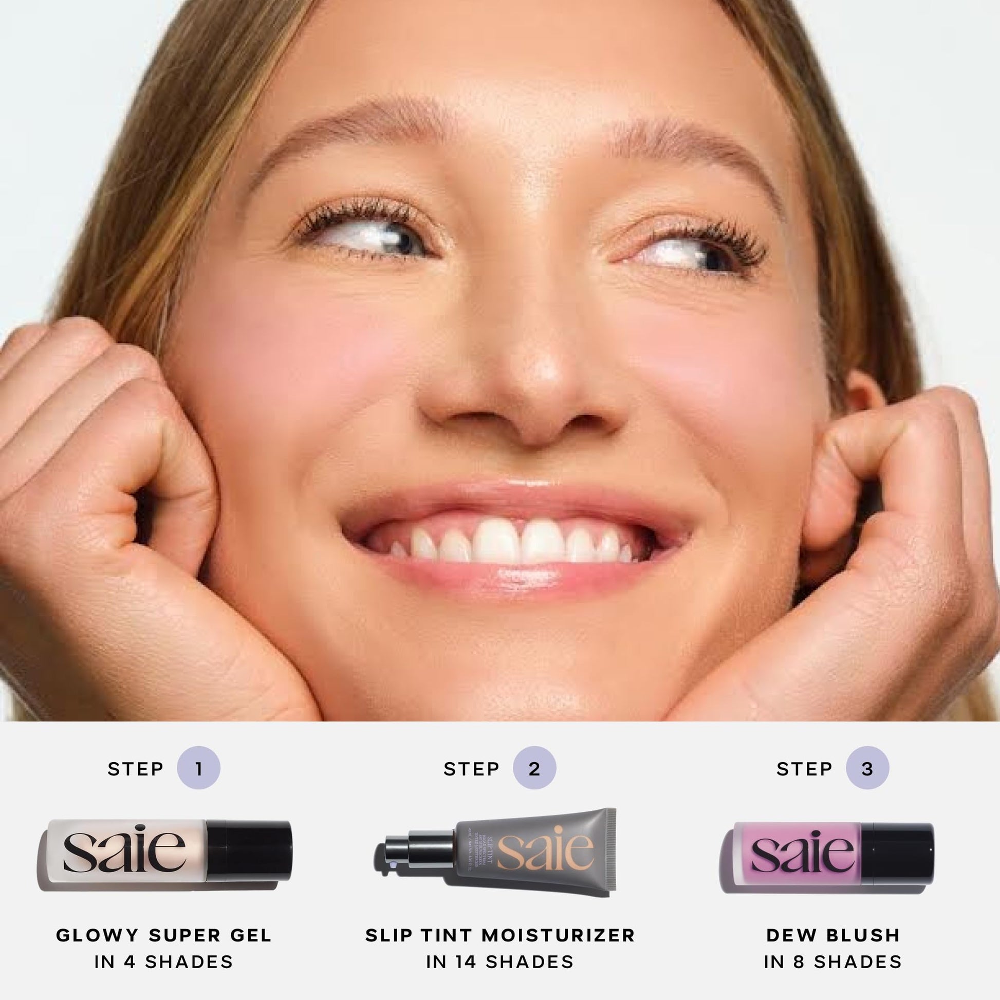 Saie Glowy Super Gel Warmglow Duo - Lightweight Illuminator & Makeup Primer for Glowing Skin - Soft Warm Gold (1 oz & 0.5 oz) Saie buy supplements canada