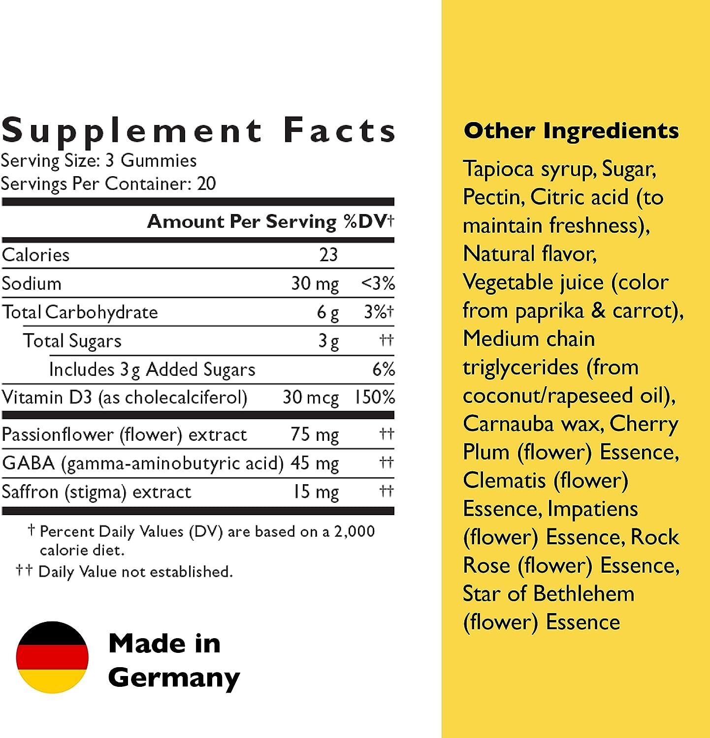 RESCUE Bach Plus Mood & Stress Support Gummies, Daytime Dietary Supplement with Passionflower, GABA, Saffron & Vitamin D, Natural Orange Flavor, Vegan & Gluten-Free, 3 Pack, 180 Count Total RESCUE buy supplements canada