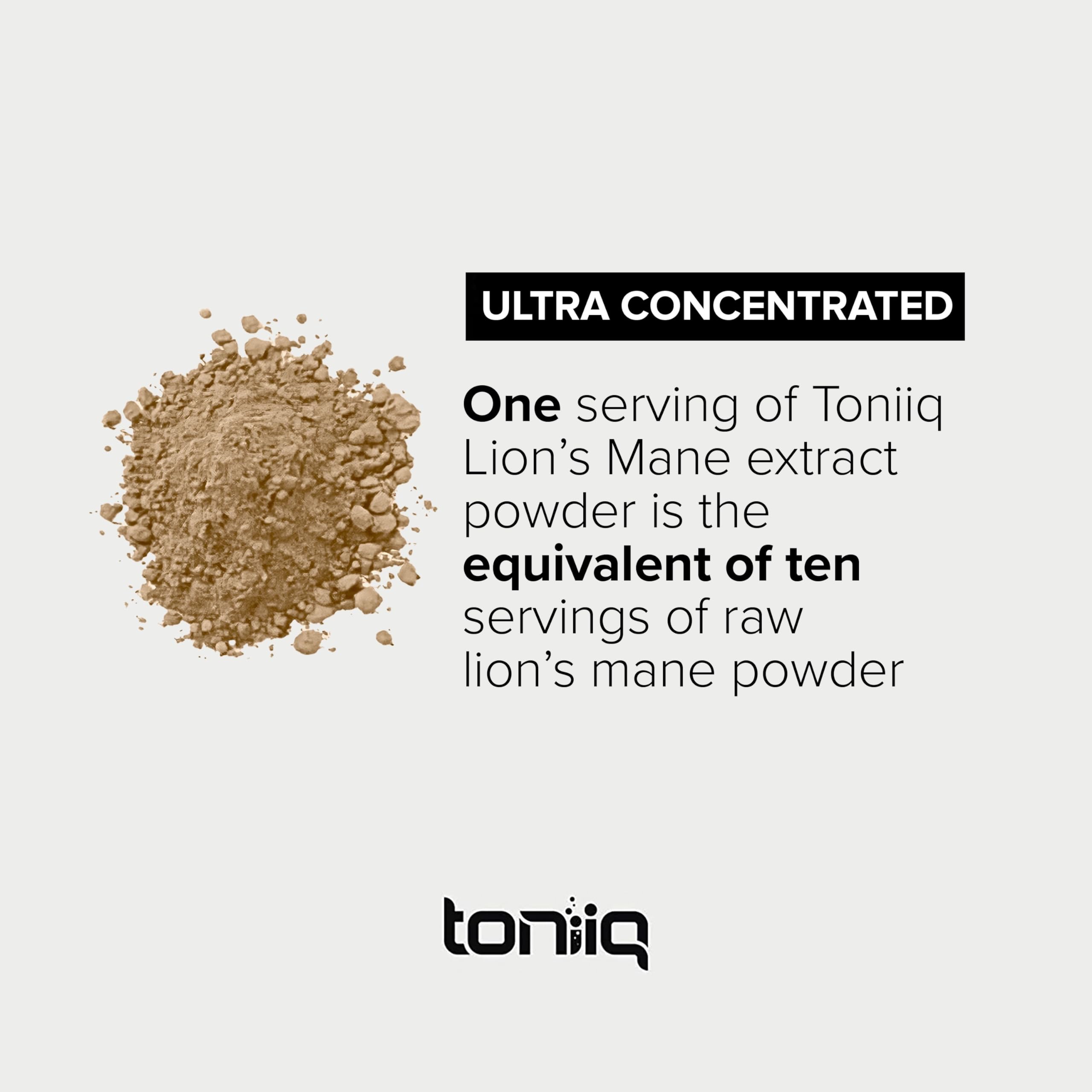 10,000mg 10x Concentrated Ultra High Strength Organic Lions Mane Powder Toniiq buy supplements canada