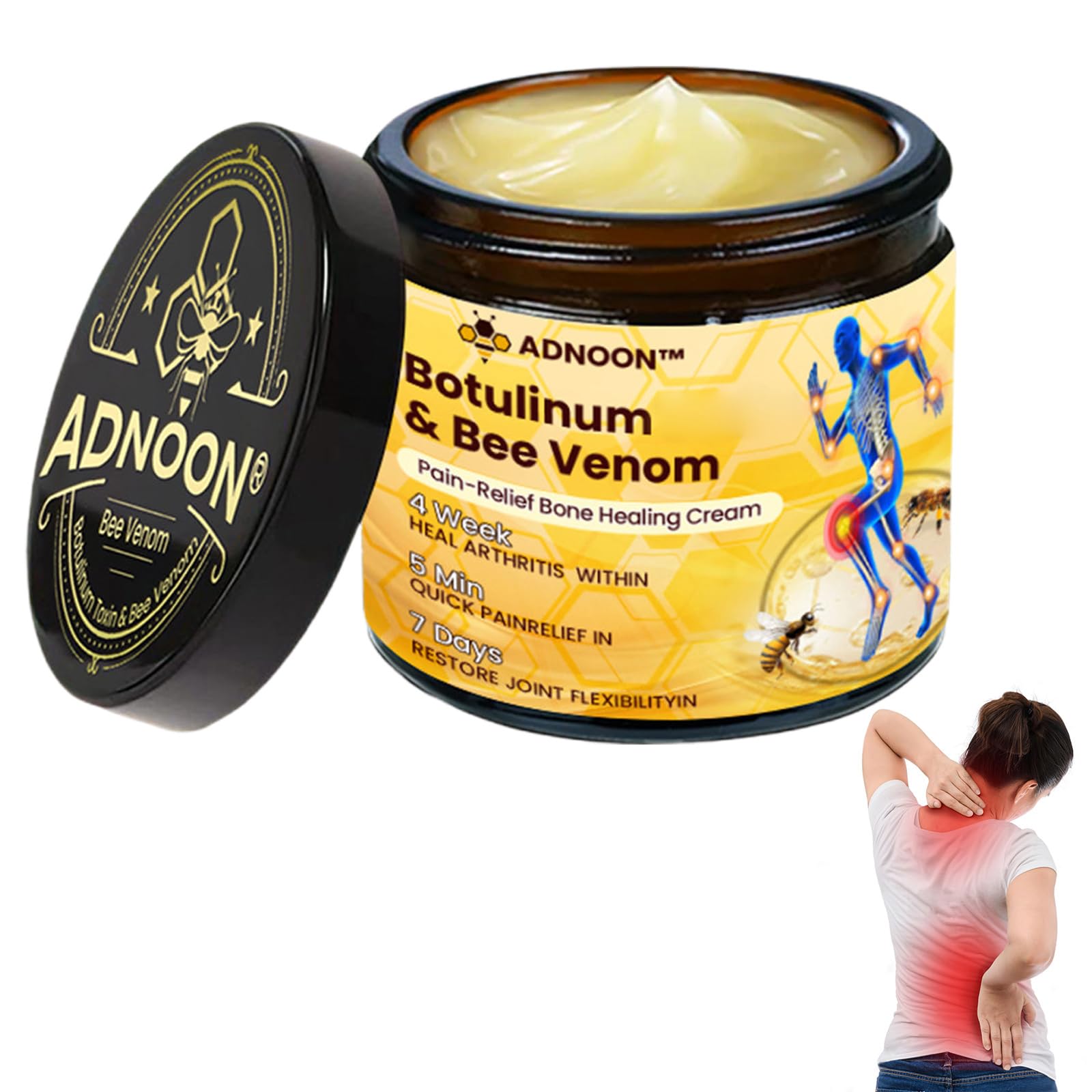Luhaka Botulinum Toxin & Bee Venom Pain-Relief Bone Healing Cream,Bee Venom Cream,Effectively improve joint mobility (1PC) Luhaka buy supplements canada