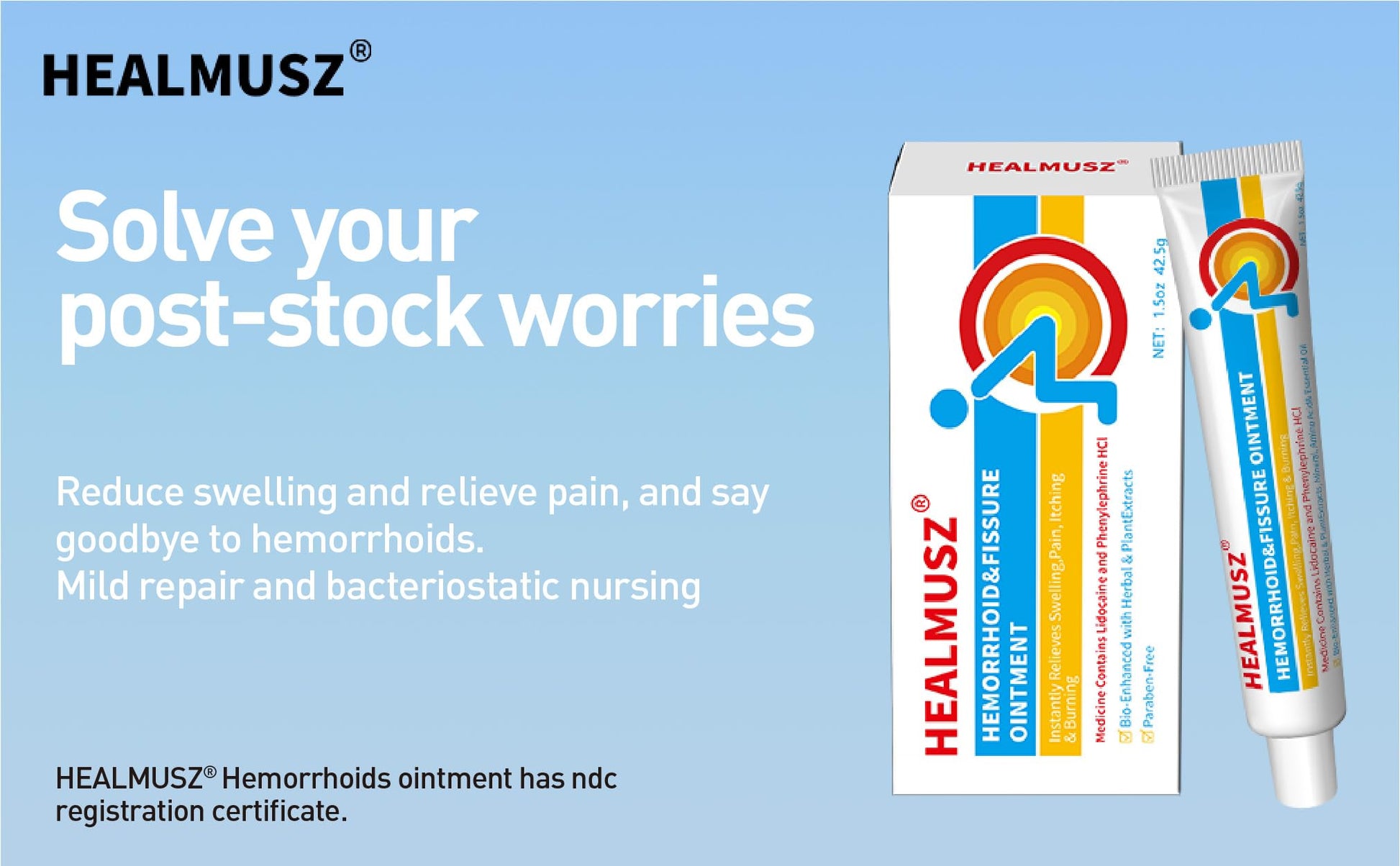 HEALMUSZ Hemorrhoid Fissure Ointment– Hemorrhoid Treatment and Hemorrhoid Cream with Lidocaine and Phenylephrine HCI for Fast Acting Relief of Pain, Swelling, Discomfort, and Itching(1.5 oz) HEALMUSZ buy supplements canada