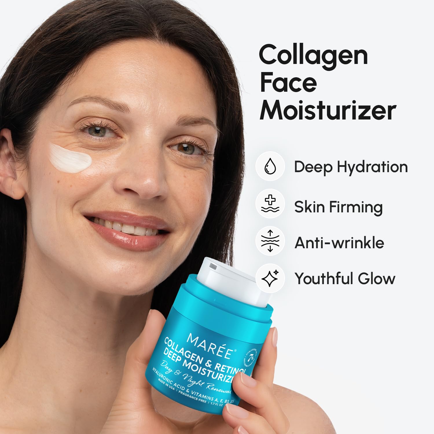 MAREE Face Moisturizer Retinol Cream for Face – Daily Wrinkle Cream for Women – Anti-Aging Face Cream – Facial Moisturizer with Collagen MAREE buy supplements canada
