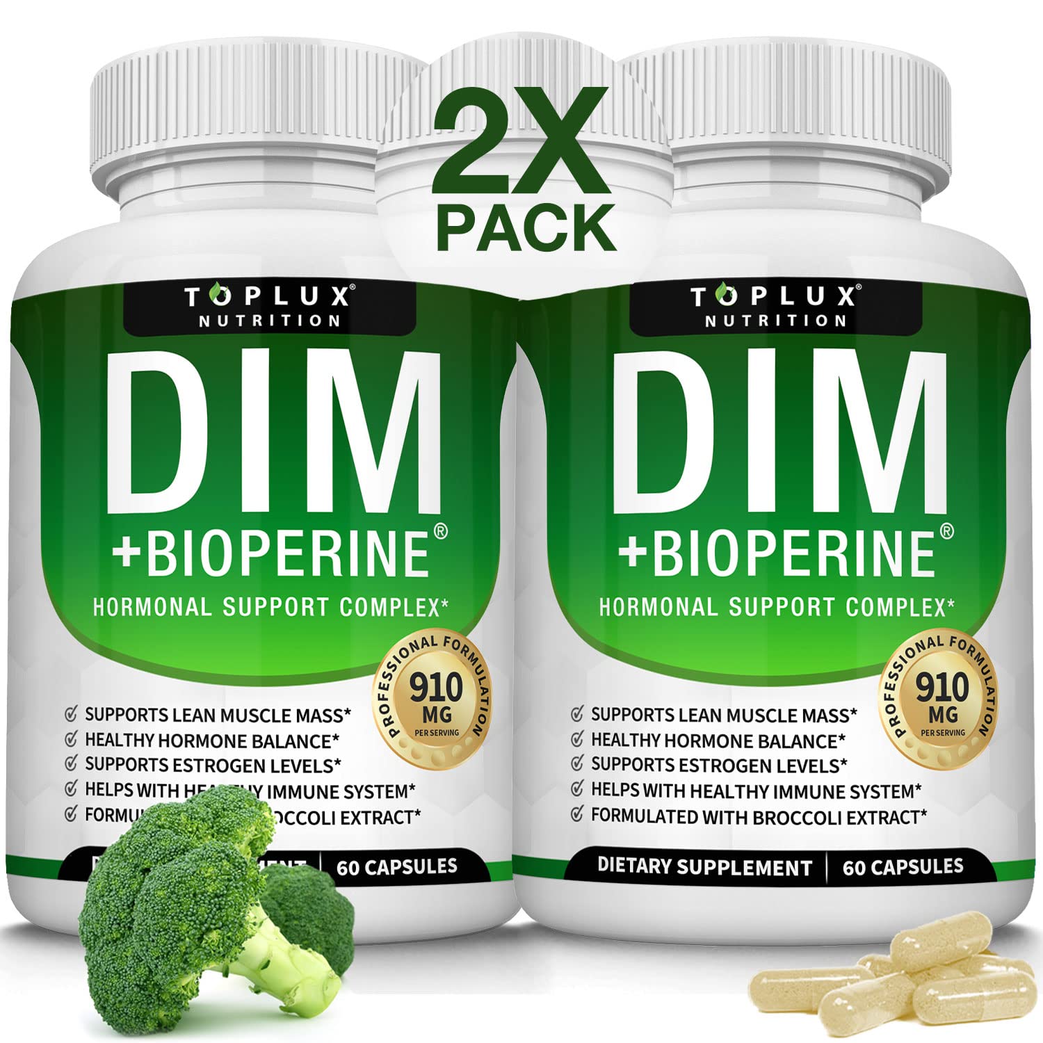 Dim Supplement 910 mg Plus BioPerine Complex - Diindolylmethane to Support Hormone Balance Toplux buy supplements canada