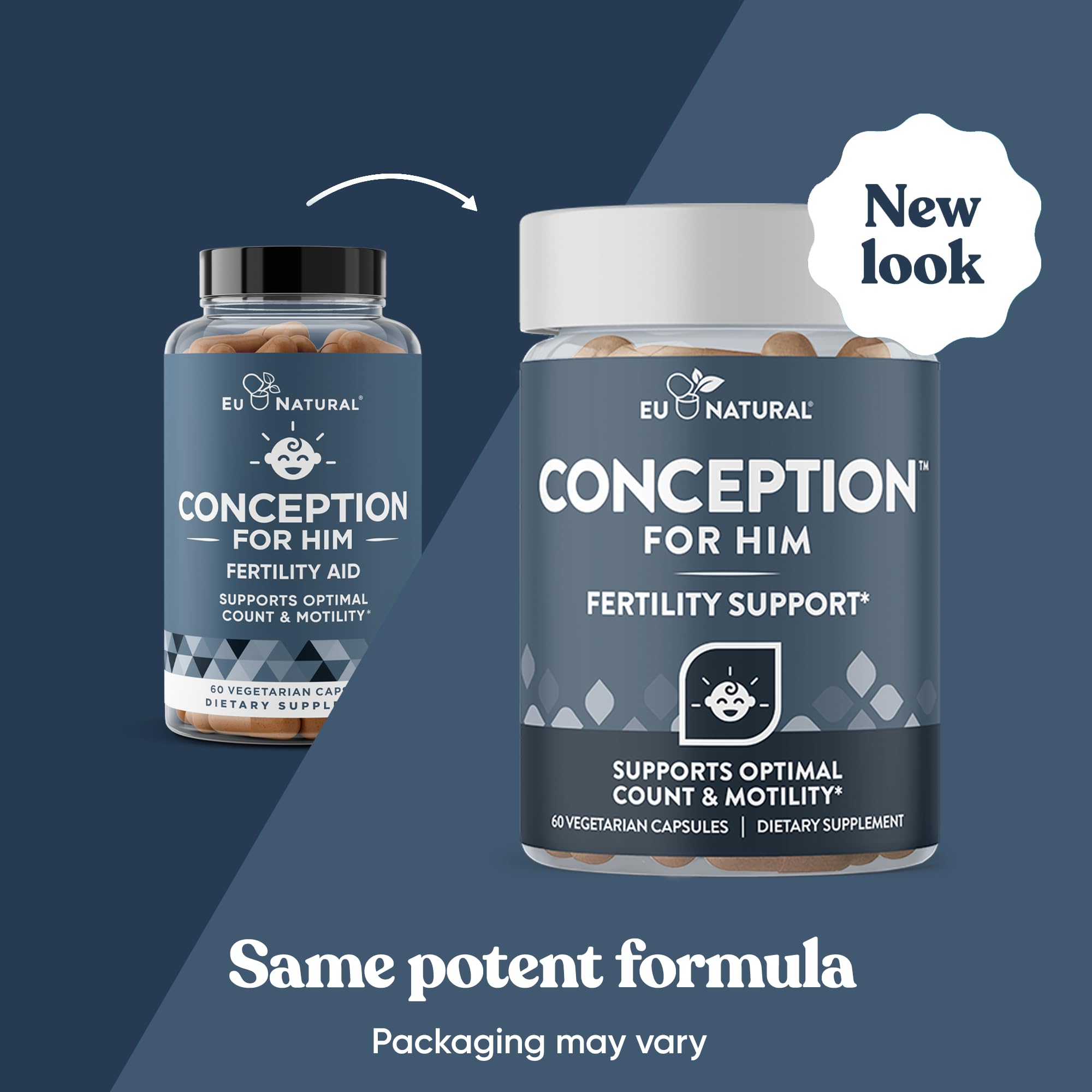 Eu Natural Conception for Him - Male Fertility Supplements with Ashwagandha, Folate & Zinc - Sperm Count, Motility & Strength Support Eu Natural buy supplements canada