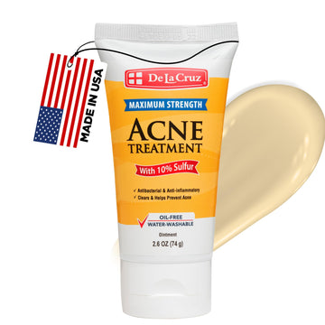 De La Cruz Sulfur Ointment - Cystic Acne Treatment for Face and Body - Daily 10 Min Spot Treatment Mask - Safe and Effective Game Changing Hormonal Acne De La Cruz buy supplements canada